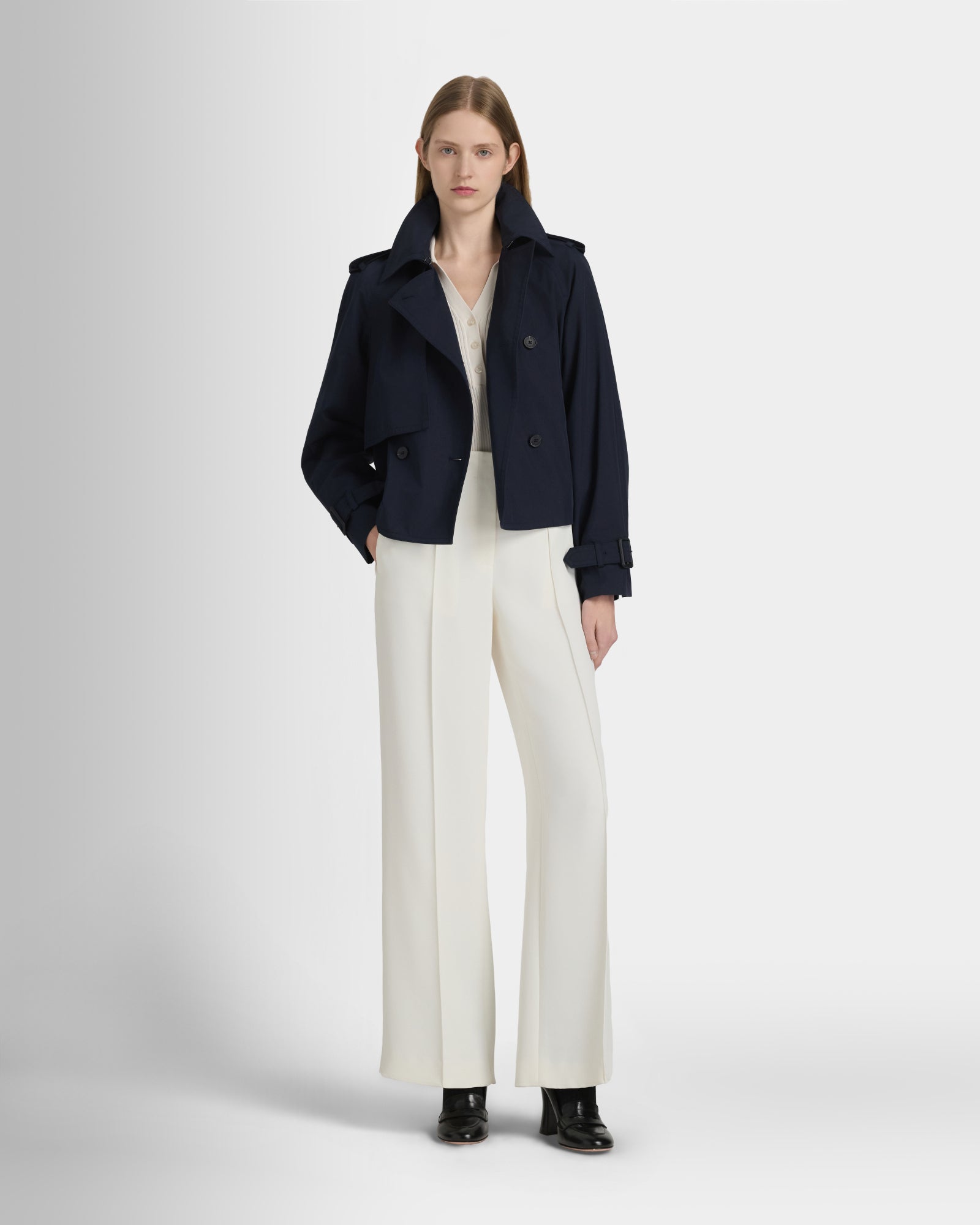 Club Monaco Corp, CA - Cropped Trench - Navy