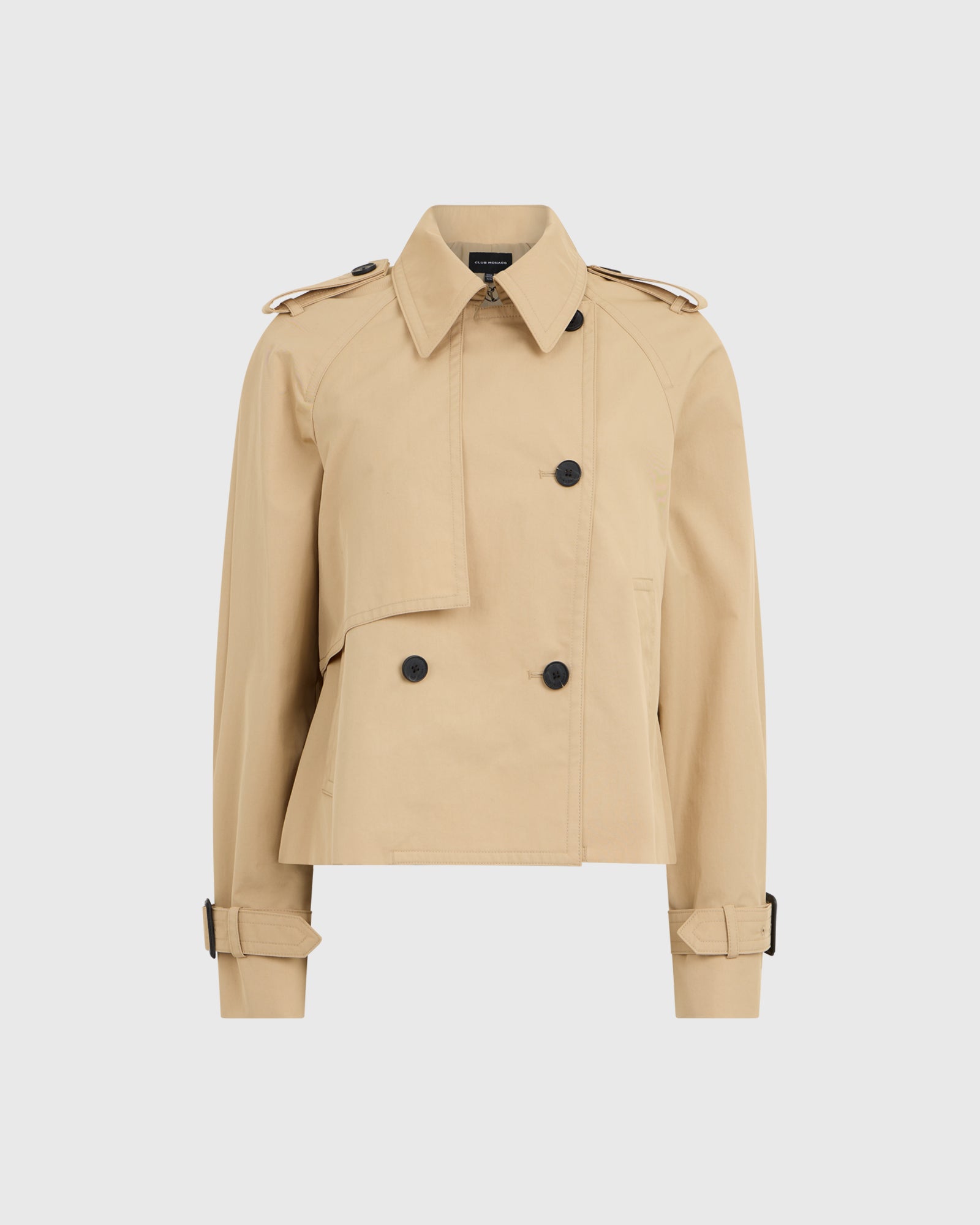 Club Monaco Corp, CA - Cropped Trench - Kaki