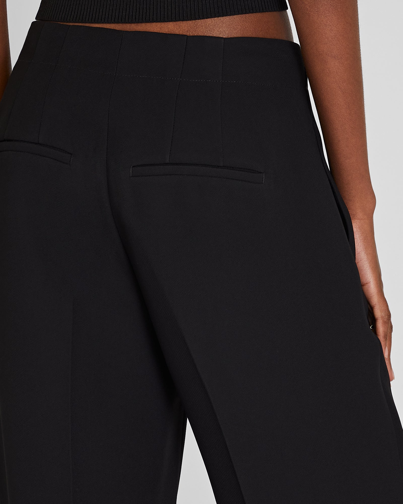 CLUB MONACO - High-Rise Fluid Crepe Trouser - Black