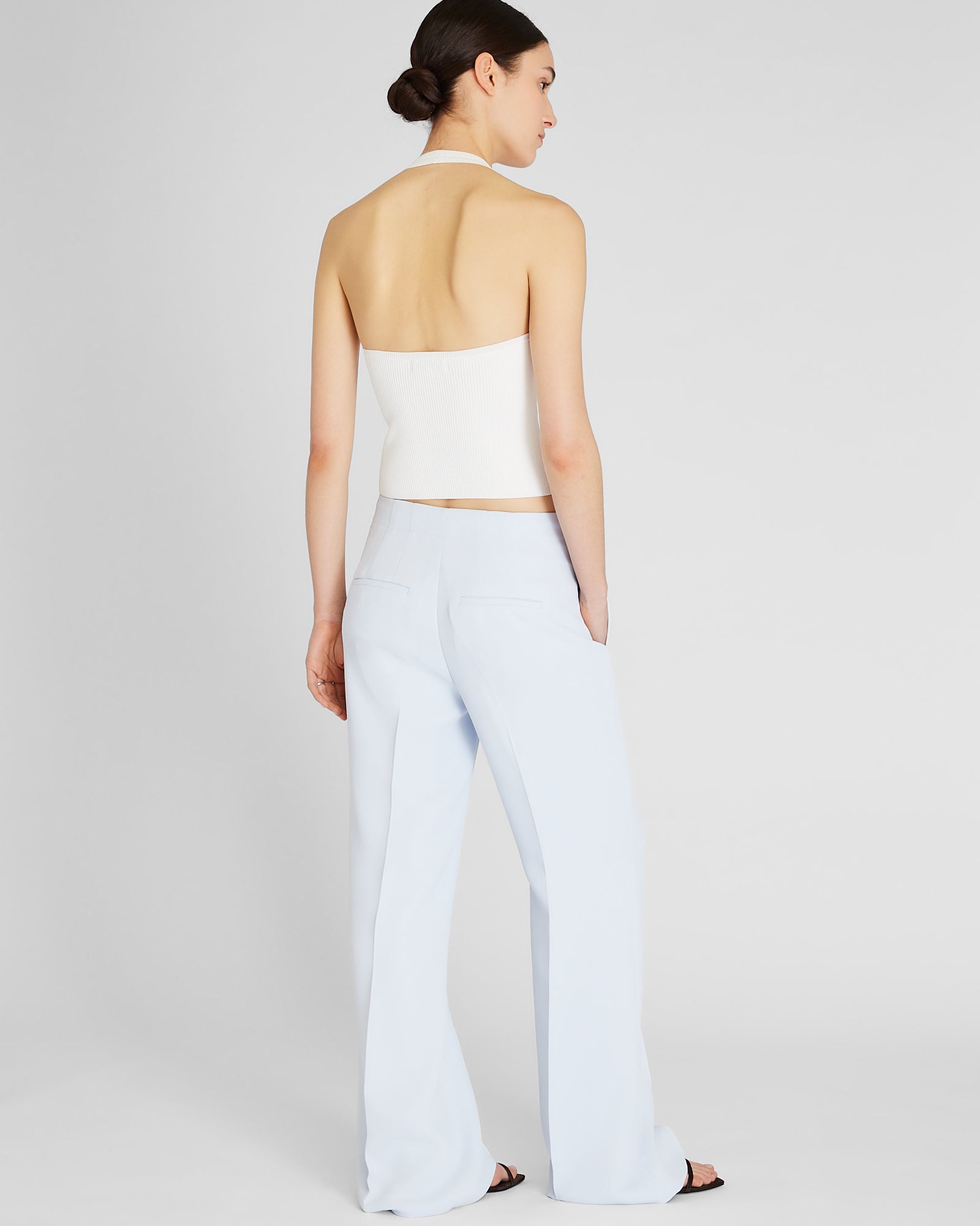 CLUB MONACO - High-Rise Fluid Crepe Trouser - Lumière du ciel