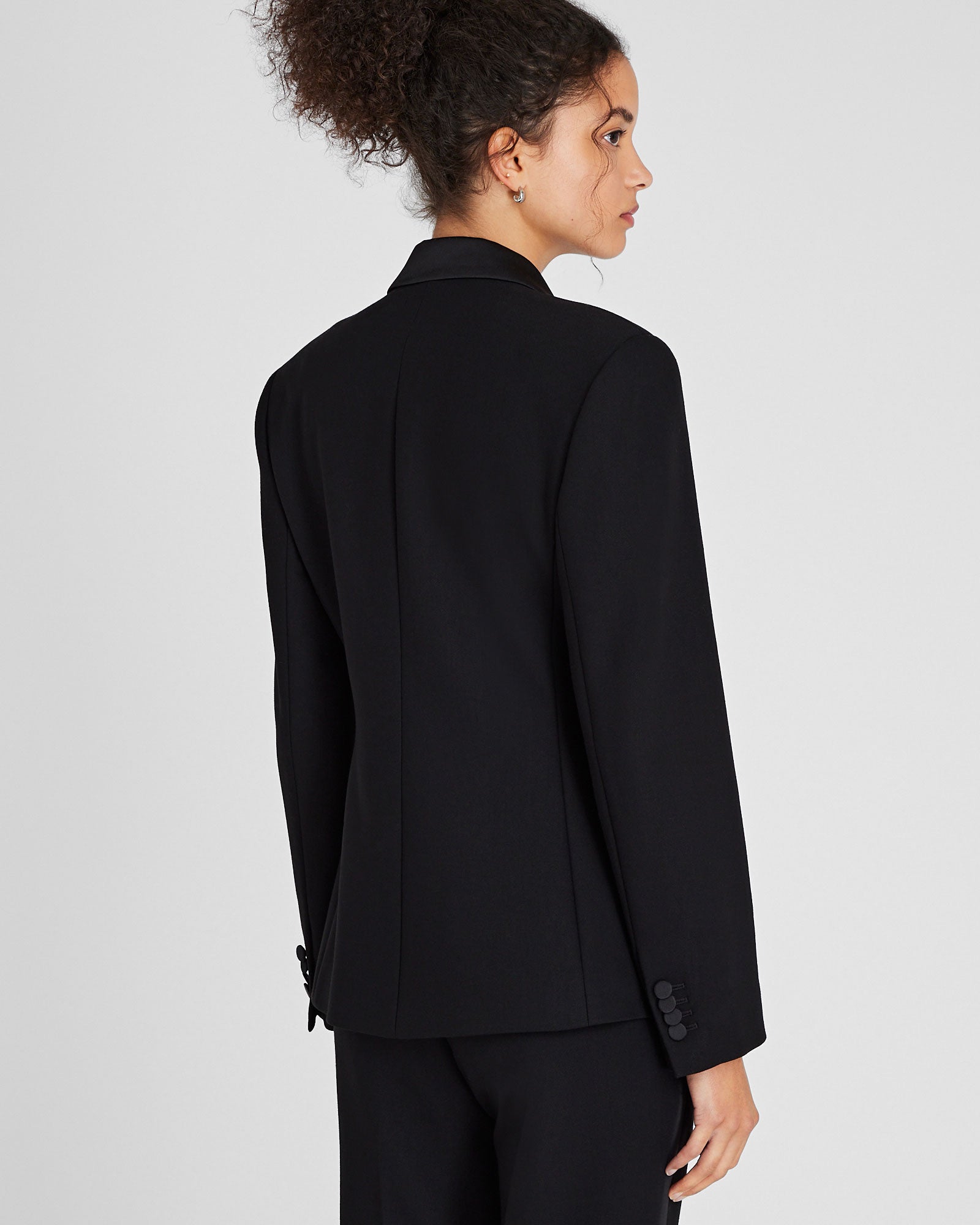 CLUB MONACO - Blazer smoking à taille cintrée - Noir