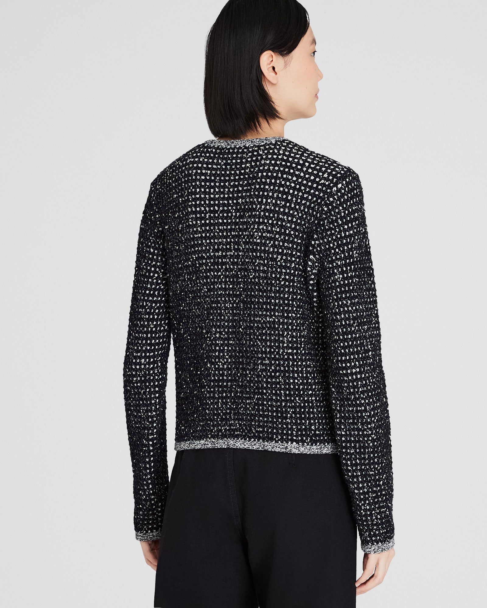 CLUB MONACO - Tweed Cardigan - Black