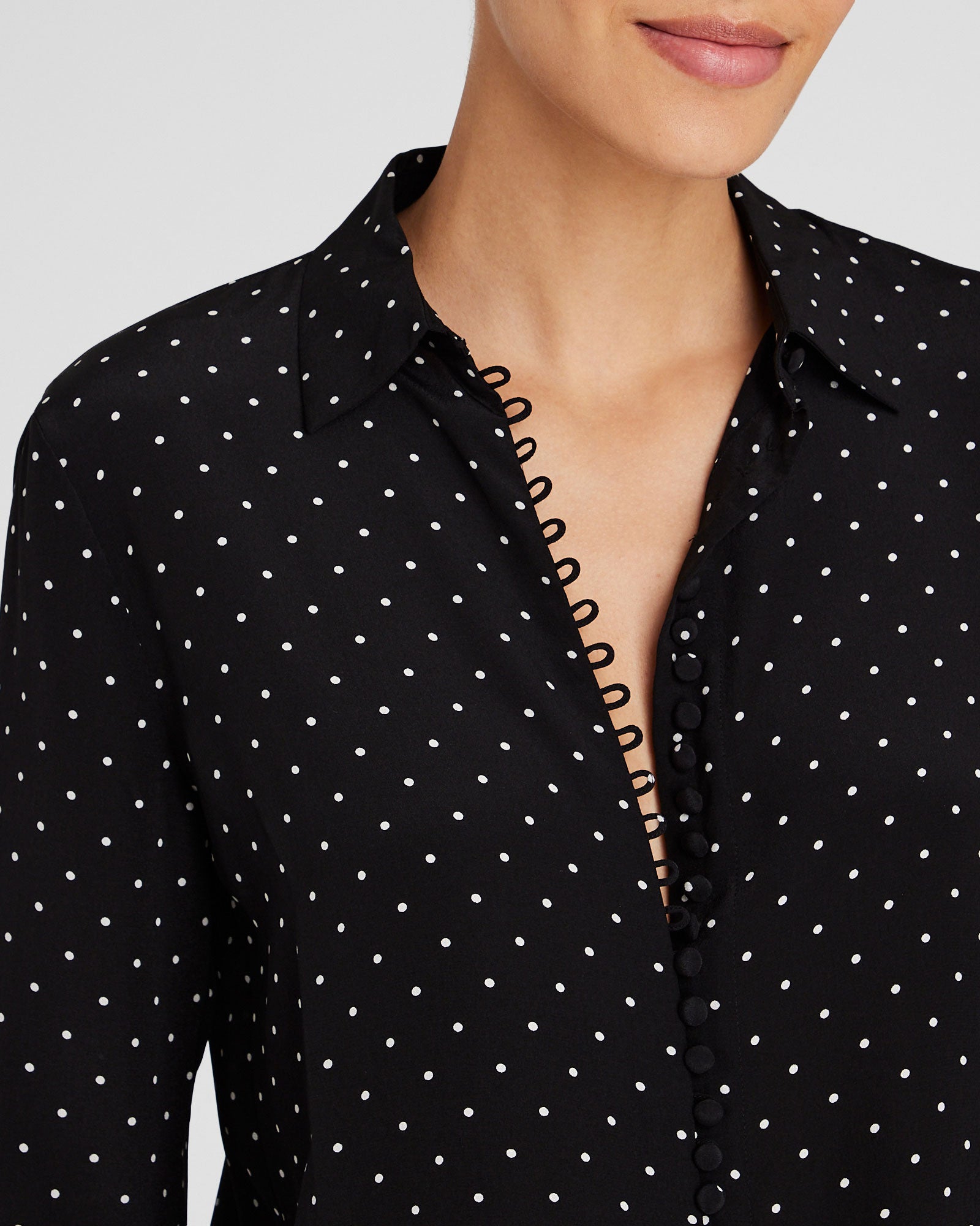 CLUB MONACO - Printed Helek Silk Shirt - Black Mix