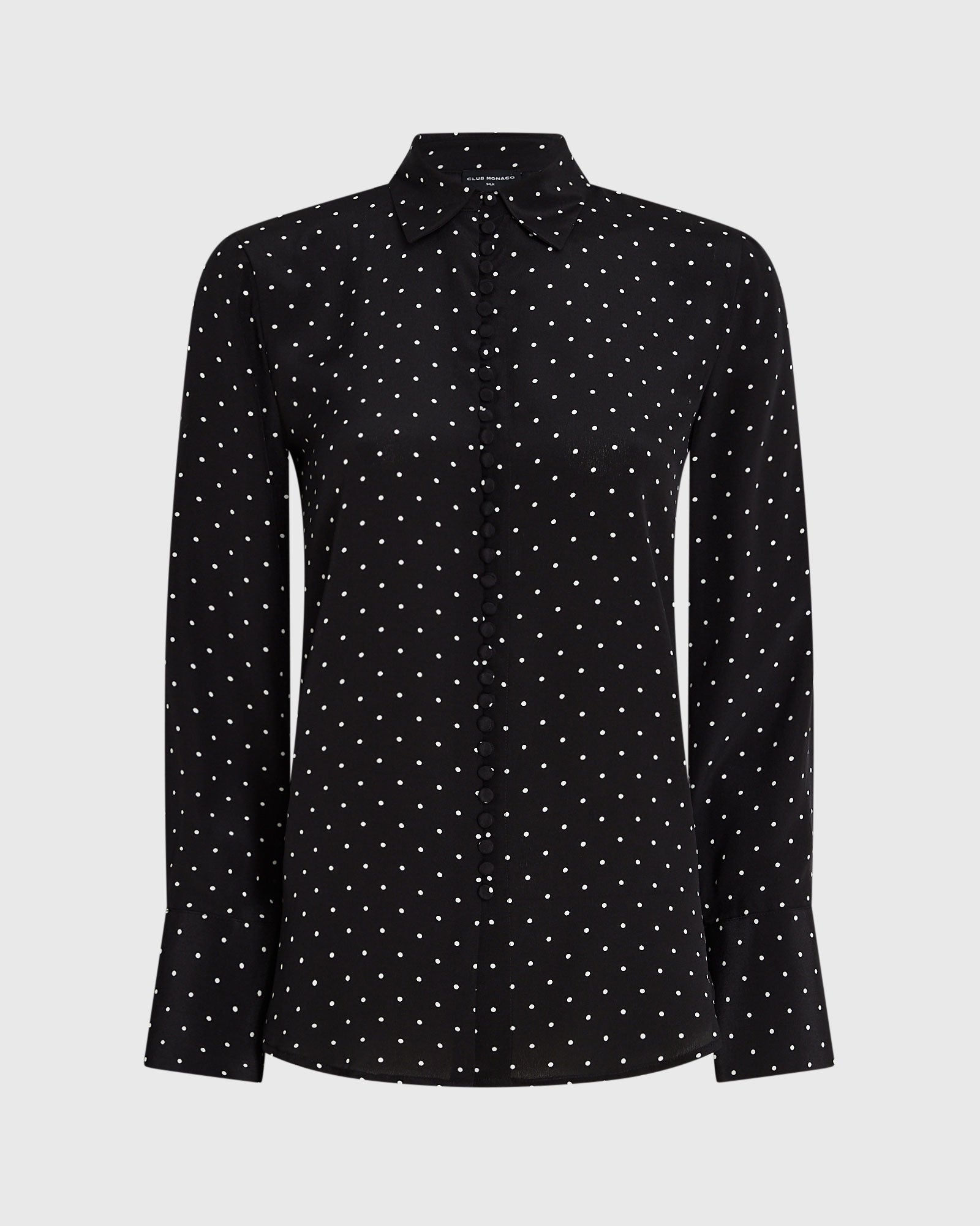 CLUB MONACO - Printed Helek Silk Shirt - Black Mix