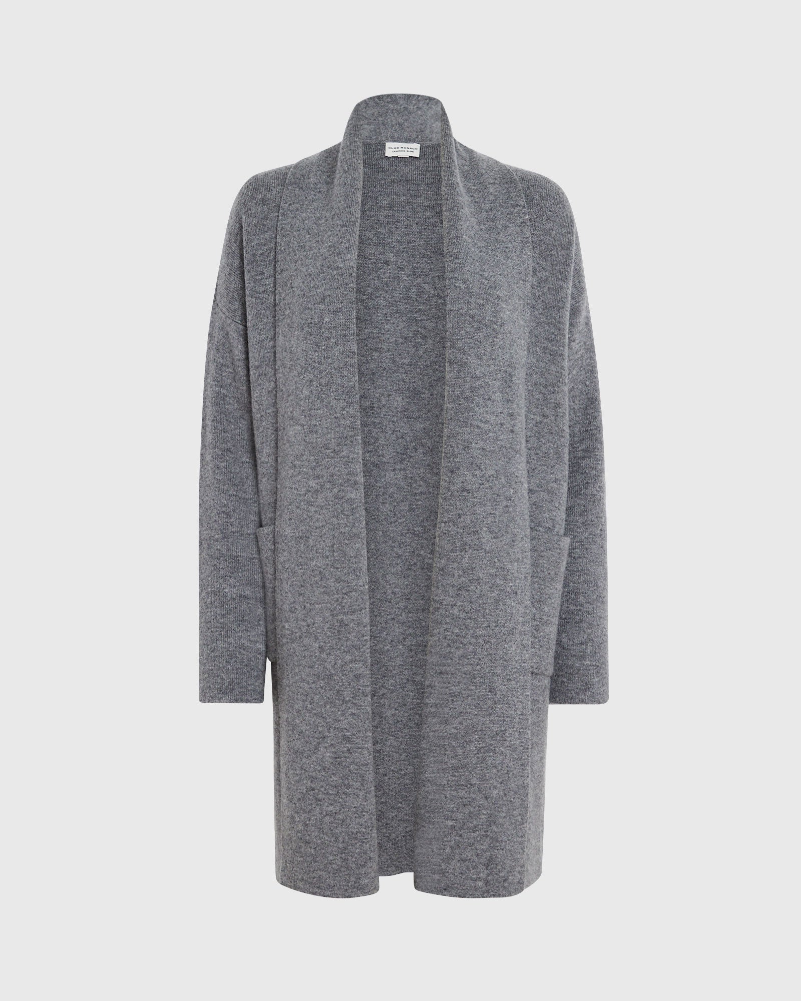 CLUB MONACO - Wool Cashmere Wrap Cardigan - Charcoal