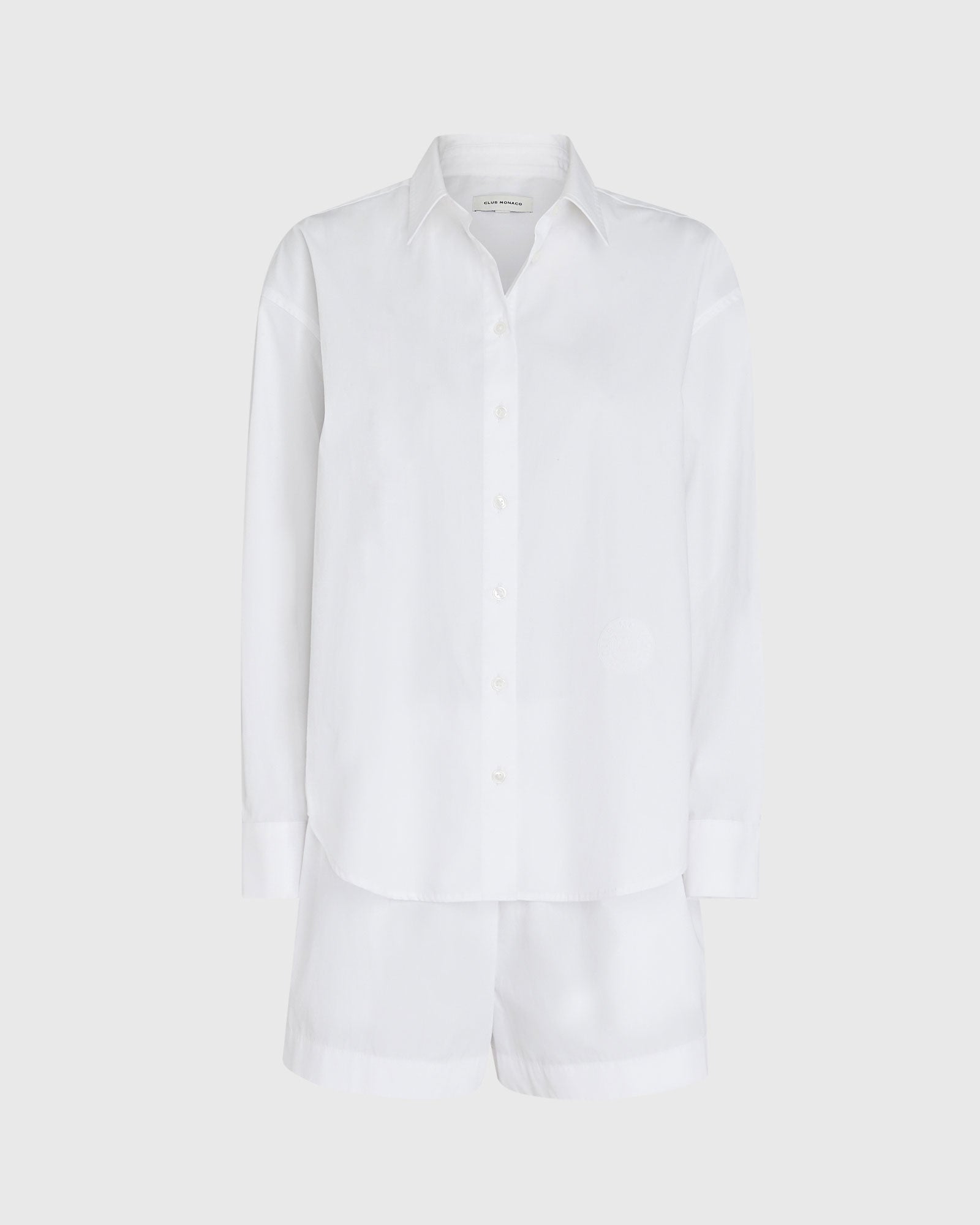 CLUB MONACO - Crest Cotton Sleep Set - White