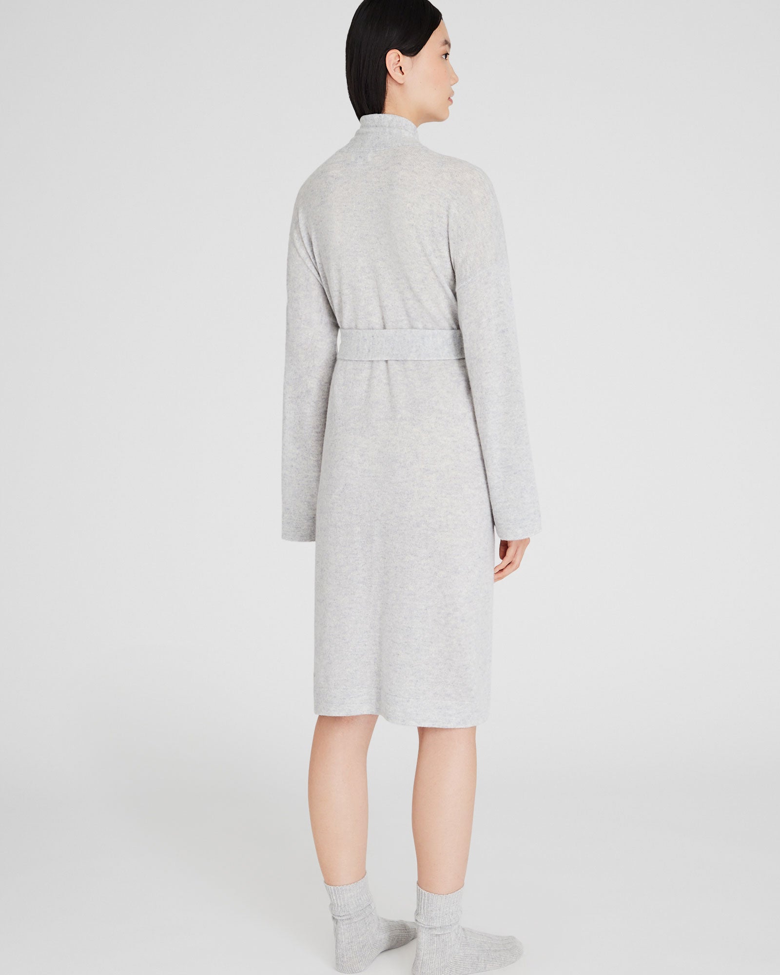 CLUB MONACO - Peignoir en cachemire - Gris Chiné Clair