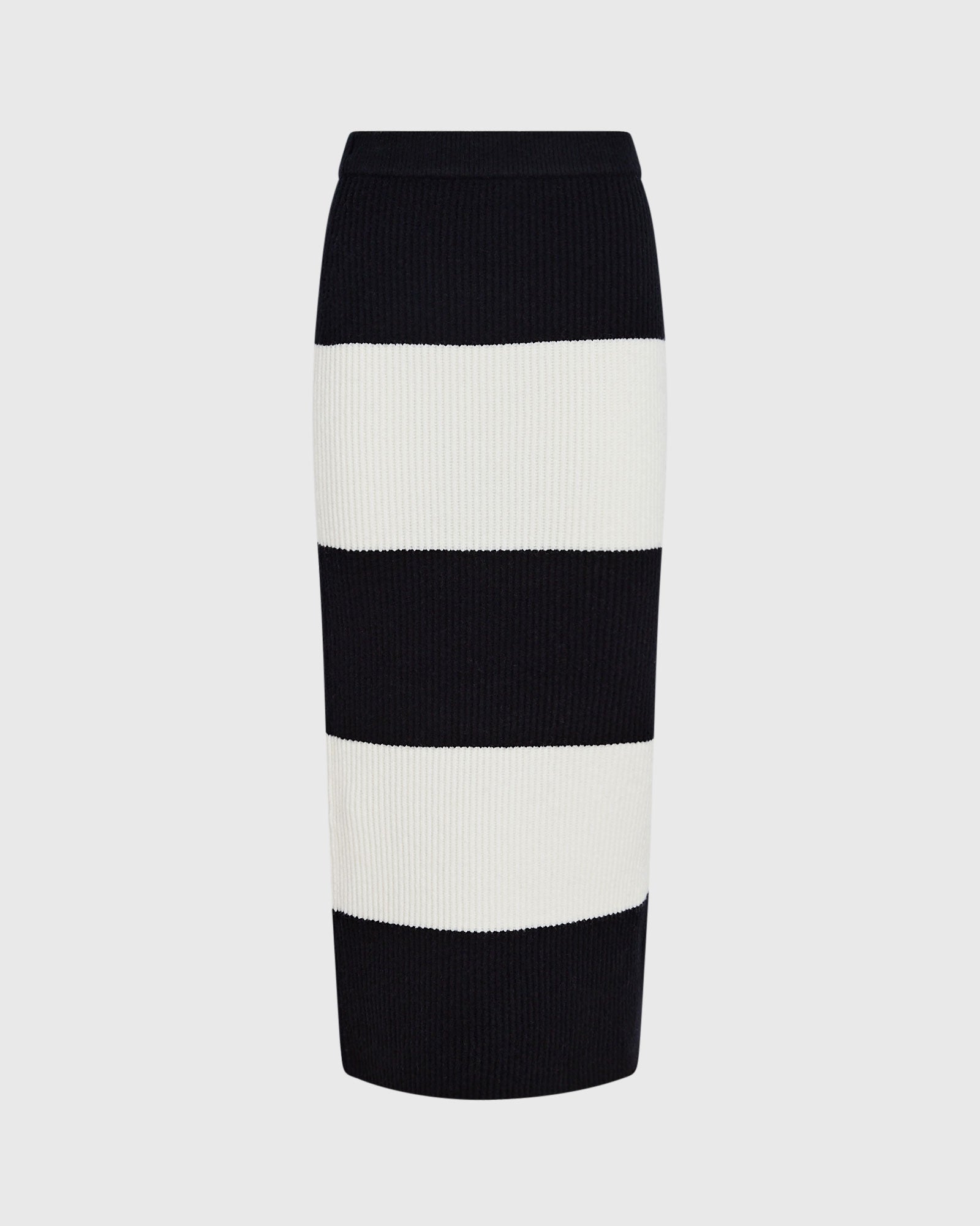 CLUB MONACO - Striped Wool Blend Midi Skirt - White Base Stripe #4
