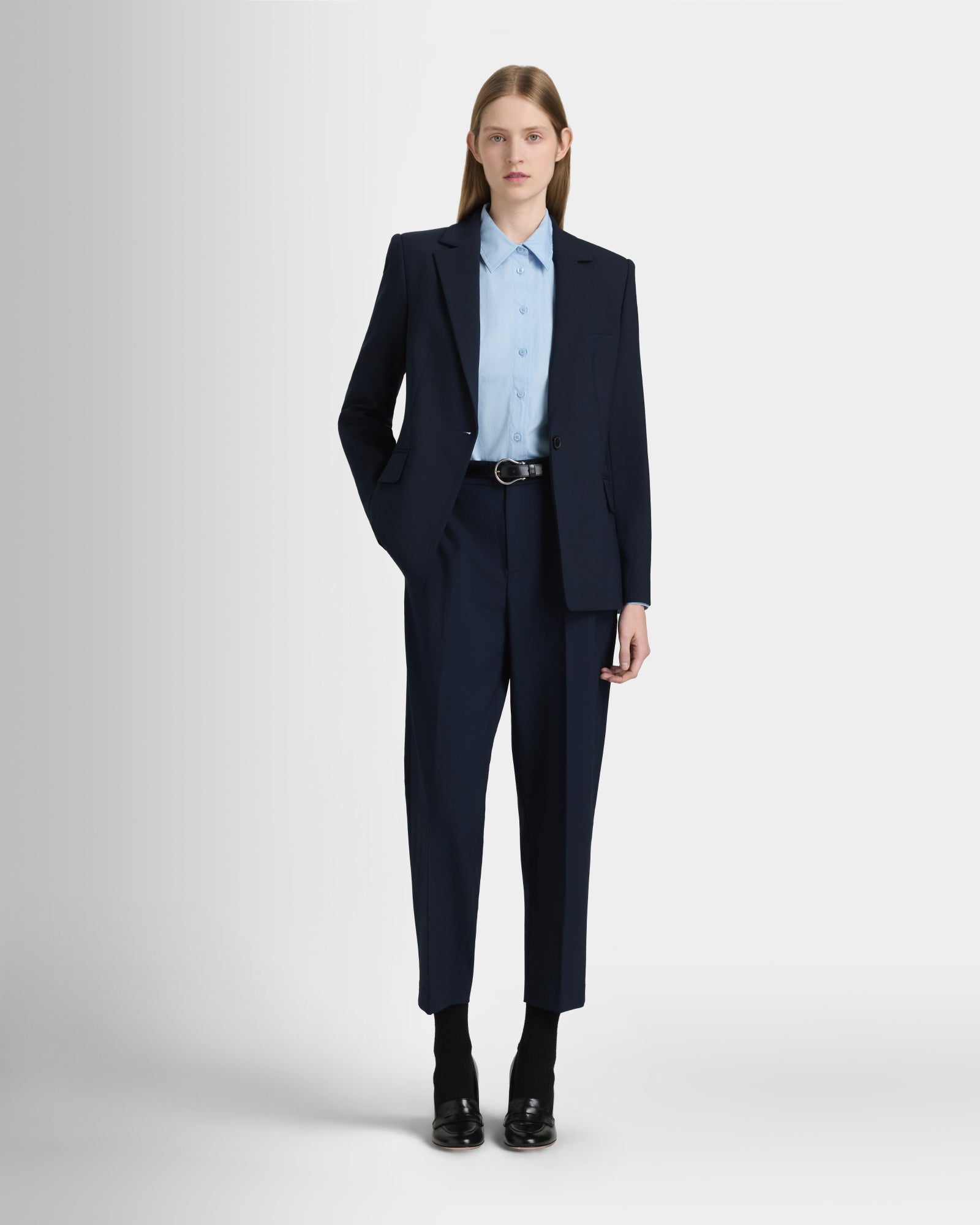 Club Monaco Corp, CA - Cutaway Borrem Blazer - Navy
