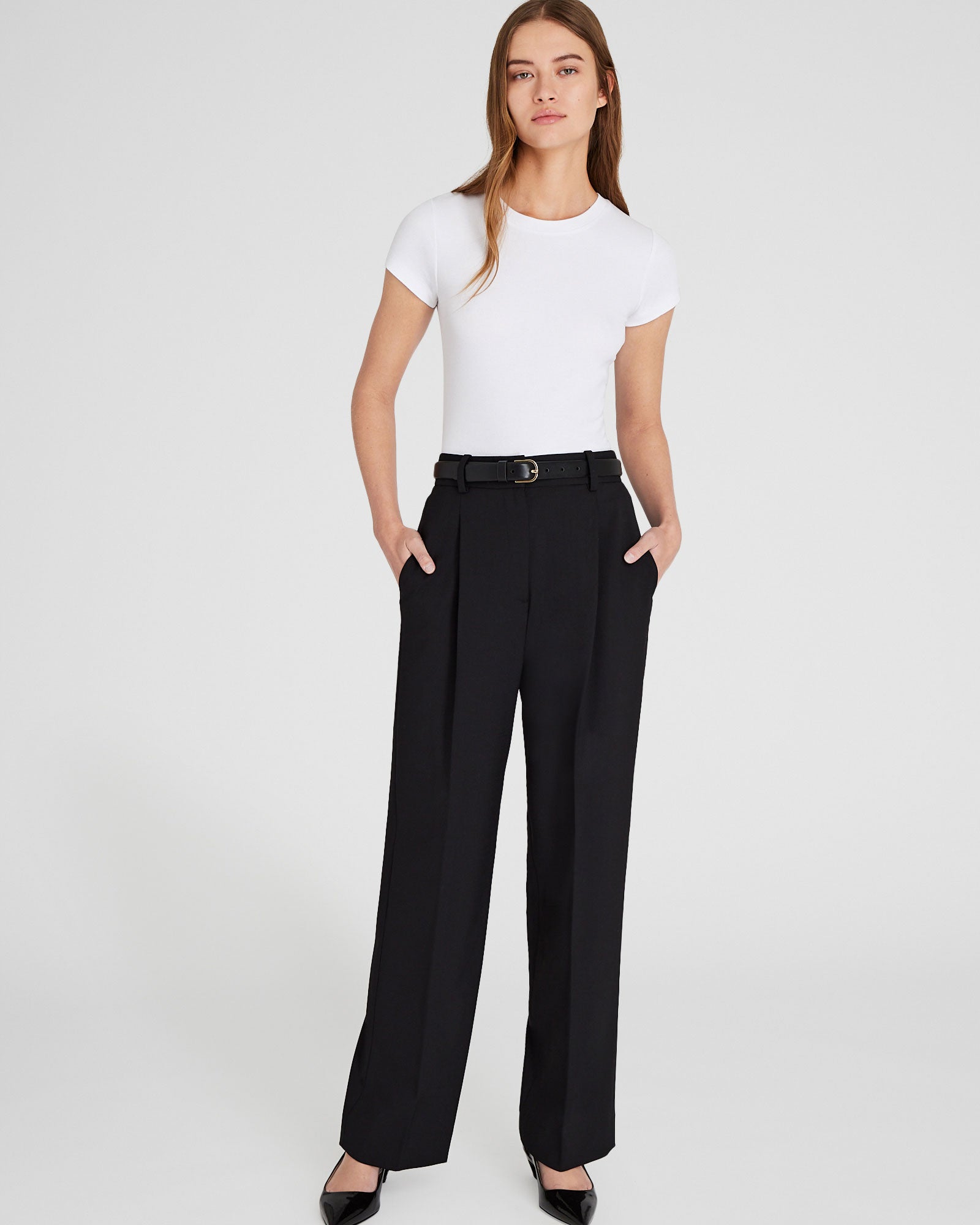 CLUB MONACO - Borrem Pleated Pant - Black