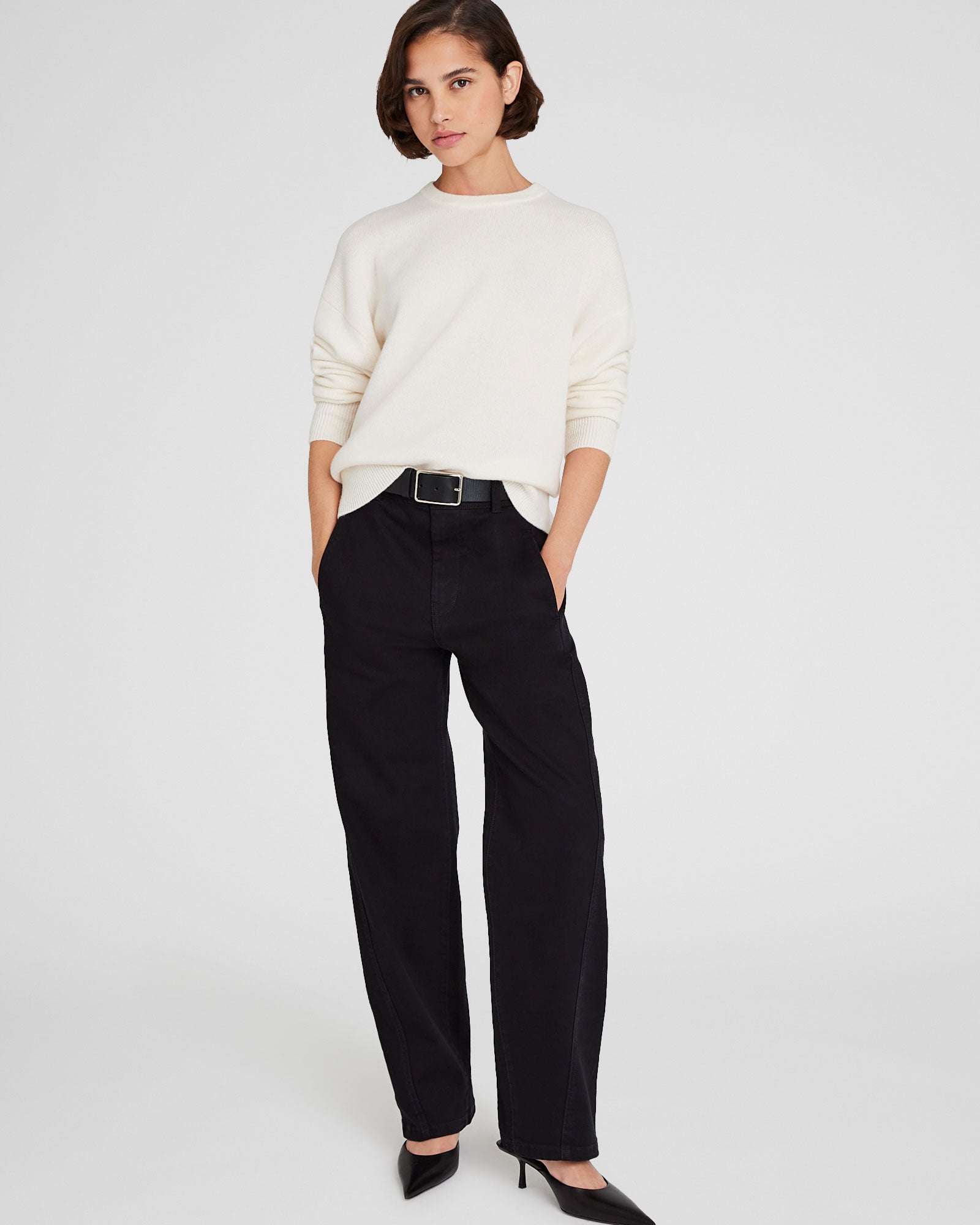 CLUB MONACO - Cashmere Crewneck Sweater - Ivory