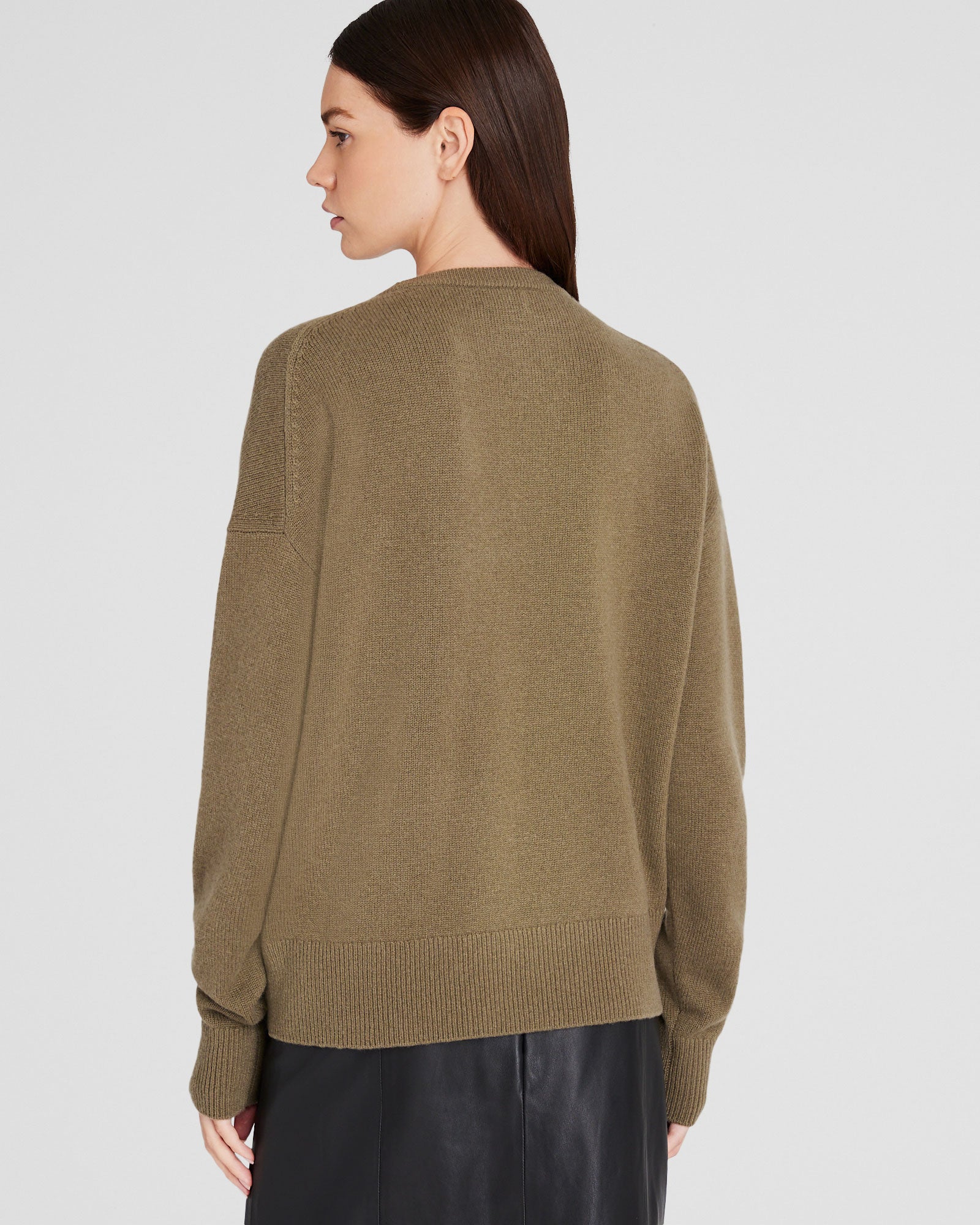 CLUB MONACO - Cashmere Crewneck Sweater - Olive Pit