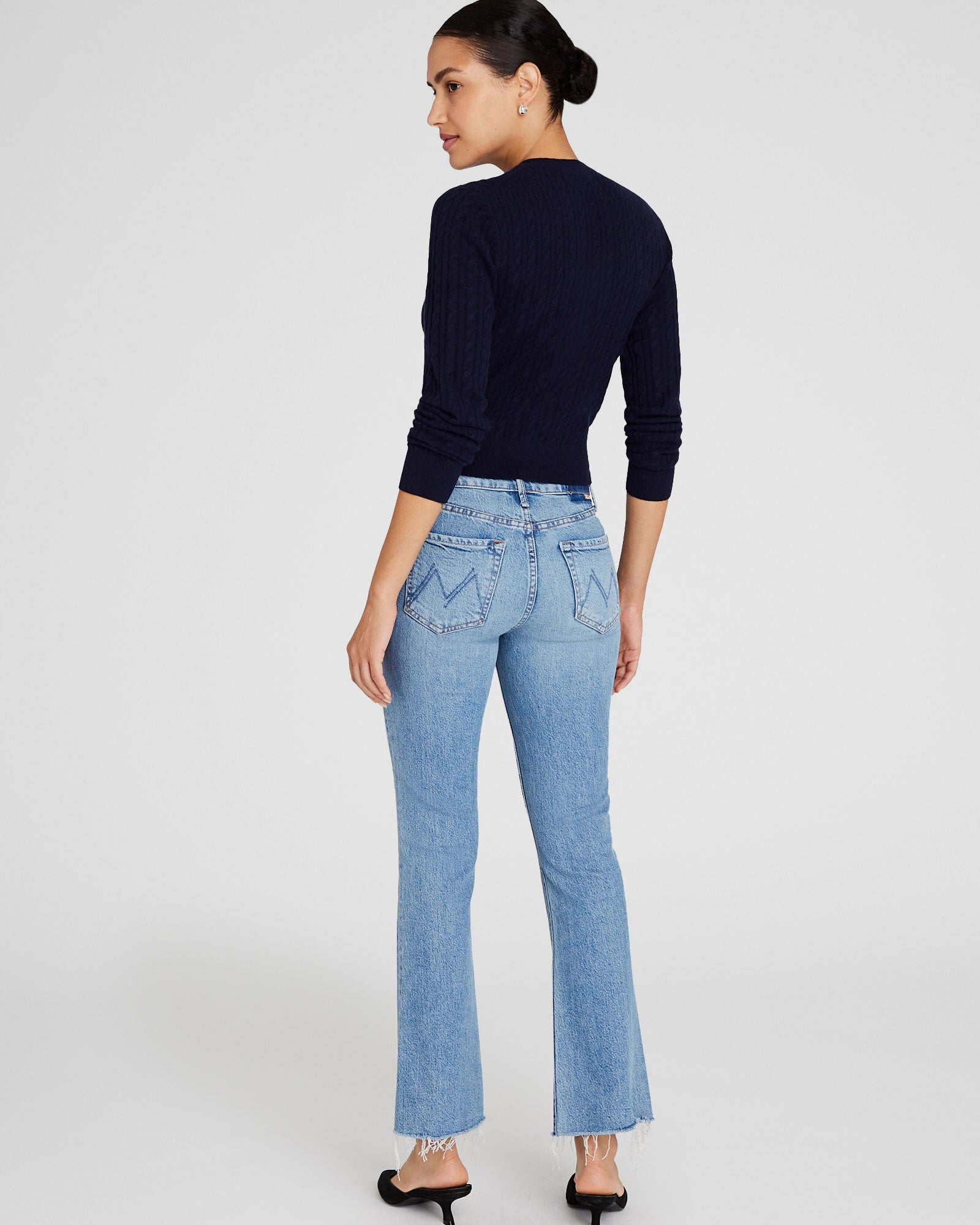 CLUB MONACO - MOTHER The Outsider Flood Fray Jeans - Denim
