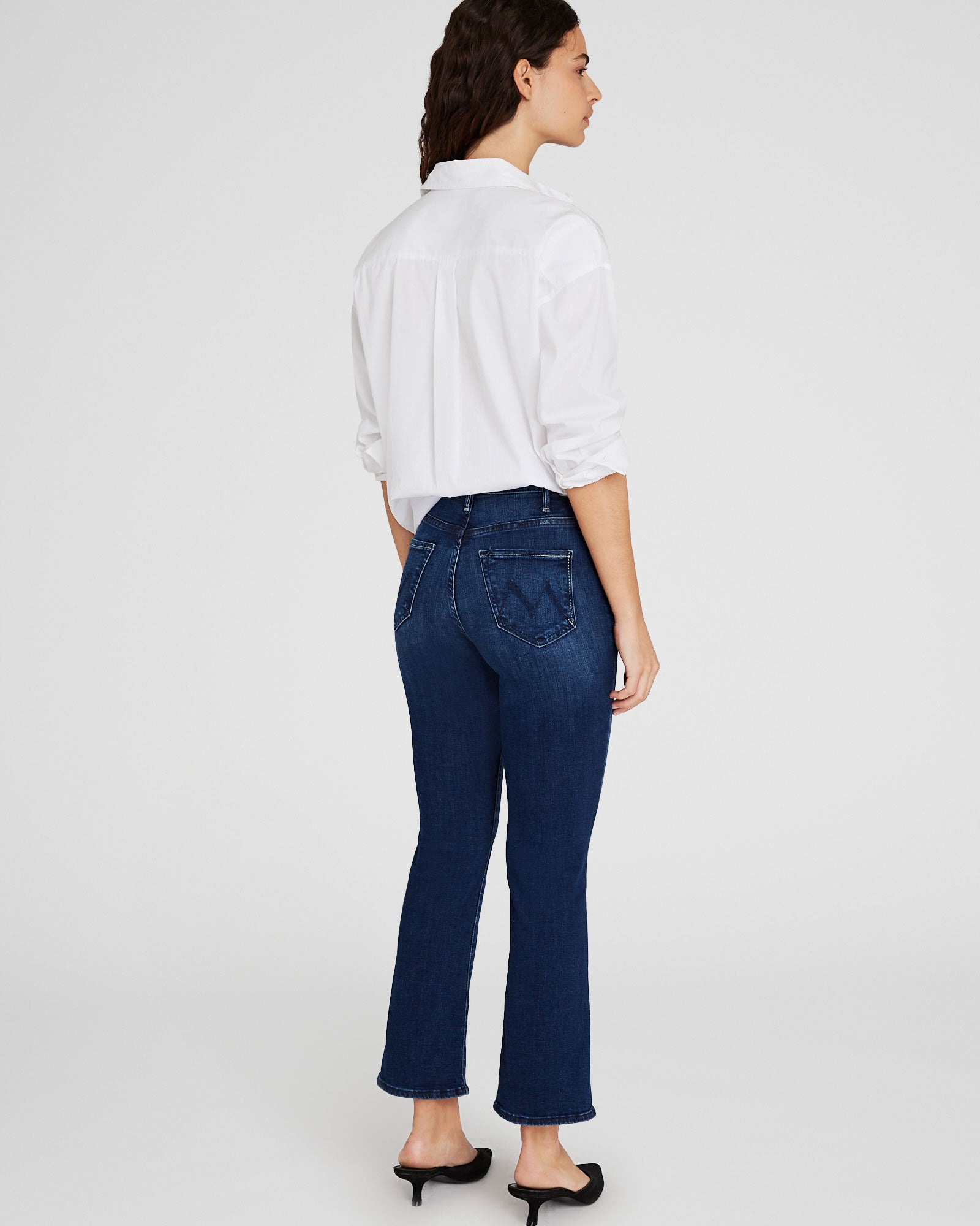 CLUB MONACO - MOTHER The Hustler Ankle Jeans - Dark Blue