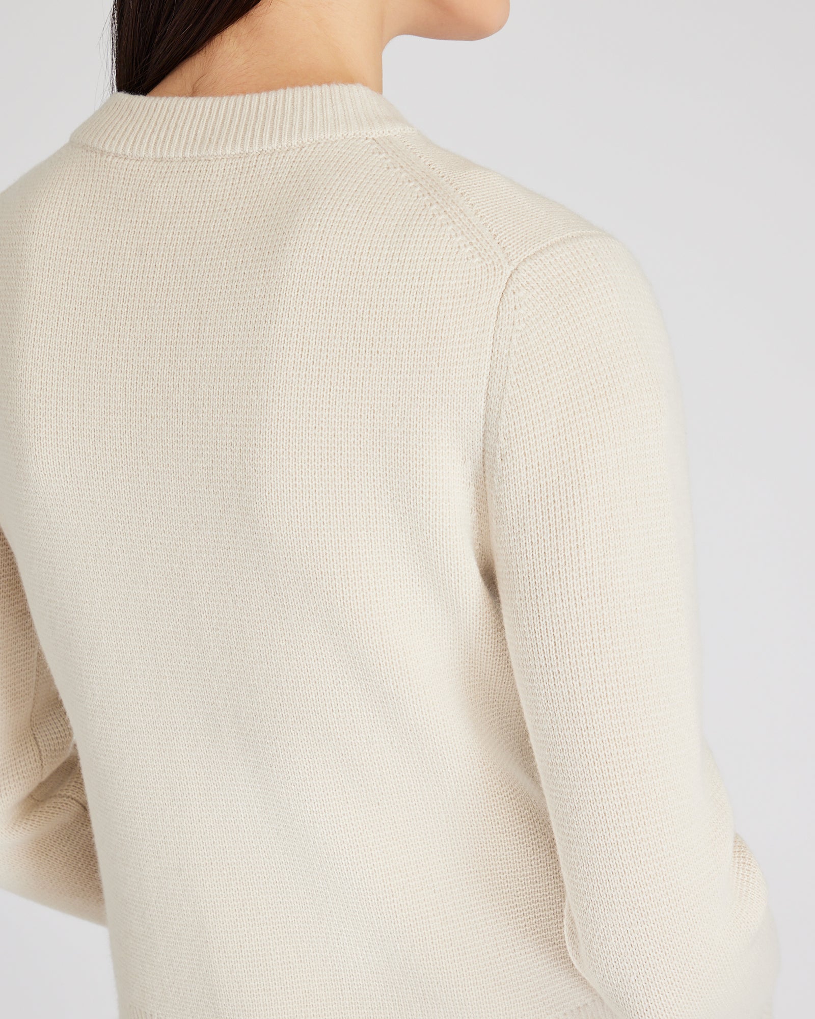 CLUB MONACO - Cardigan en laine et cachemire à mailles milanaises - Sable chaud