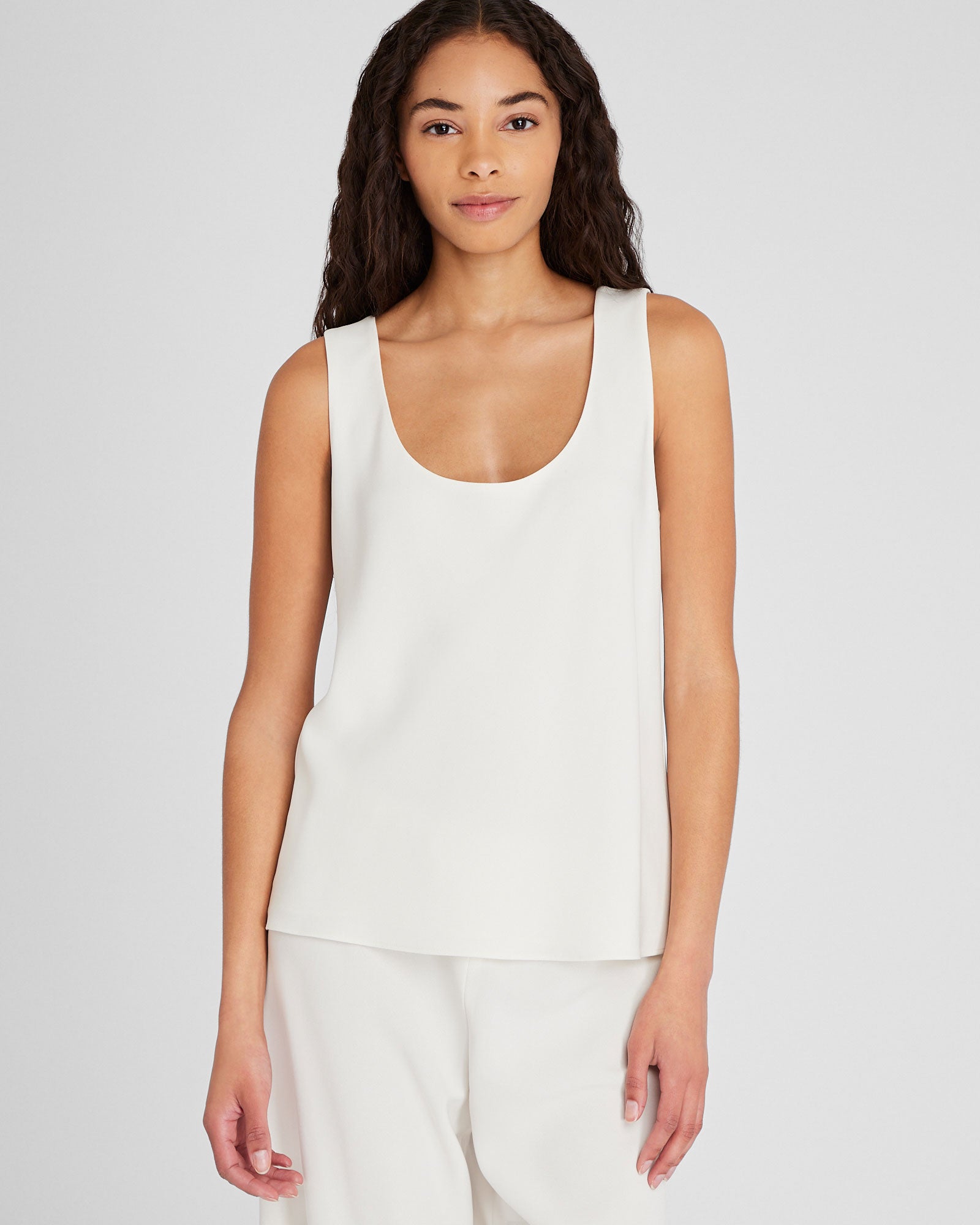 Women's Ivory Longline Tank Shell | Club Monaco Corp, CA CA