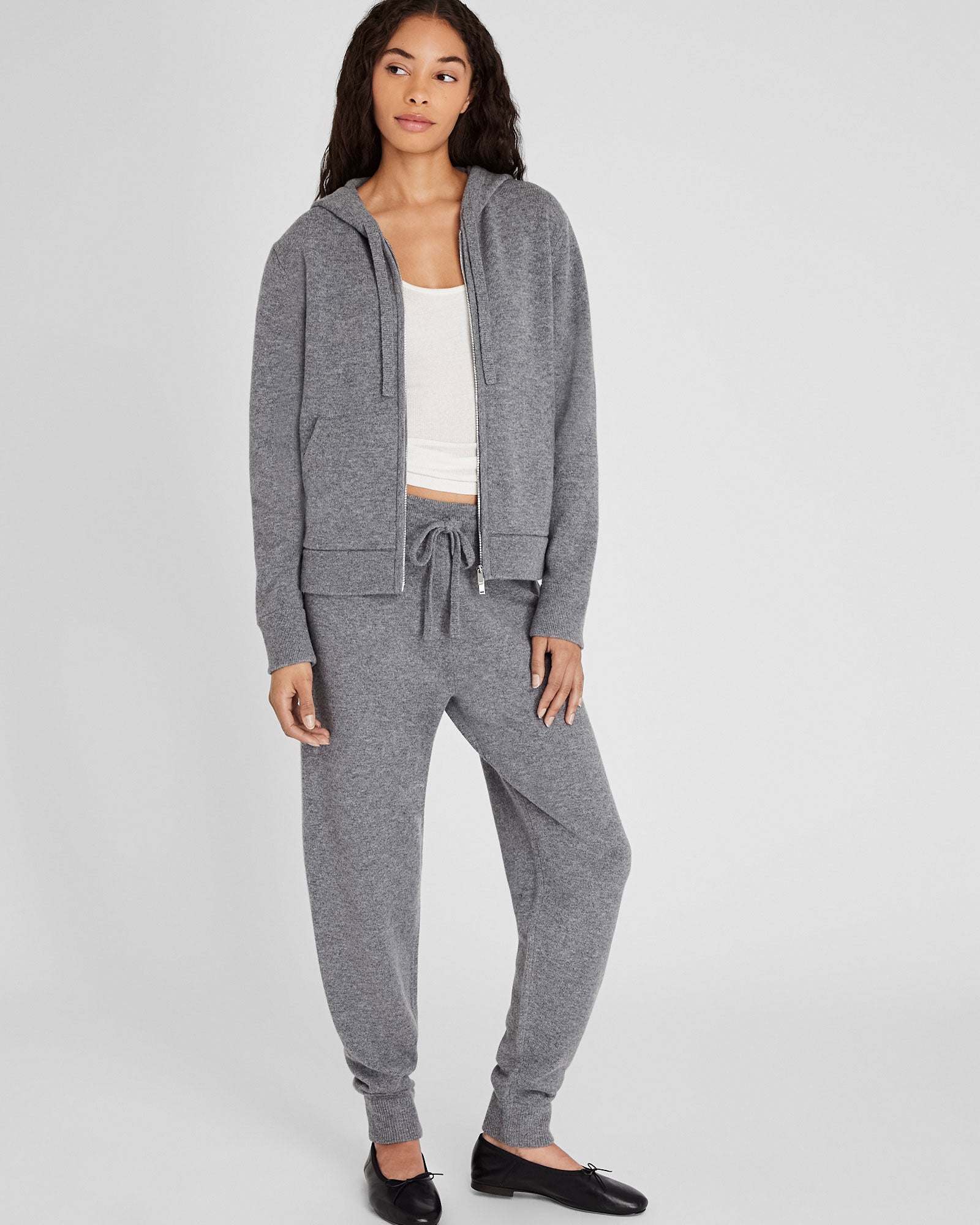 CLUB MONACO - Pantalon de jogging en cachemire - Gris Chiné Moyen