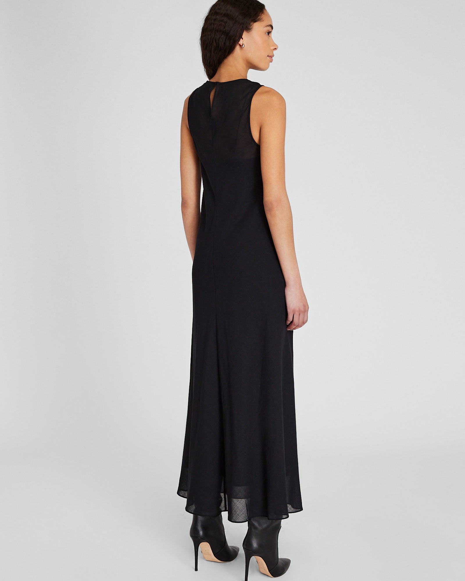 CLUB MONACO - Bias Wool Blend Gauze Maxi Dress - Black