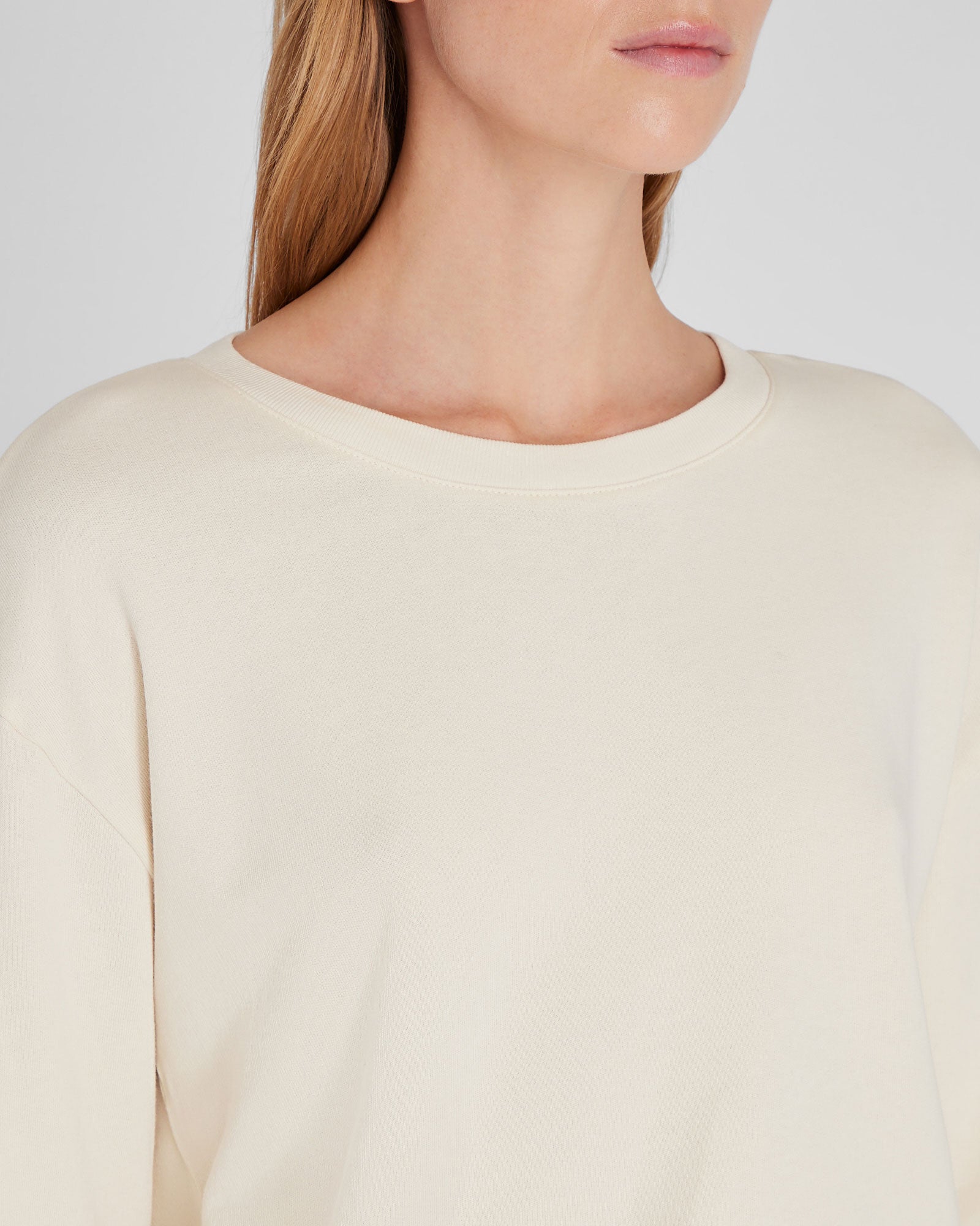 CLUB MONACO - Relaxed Fit Crewneck Sweatshirt - Sand