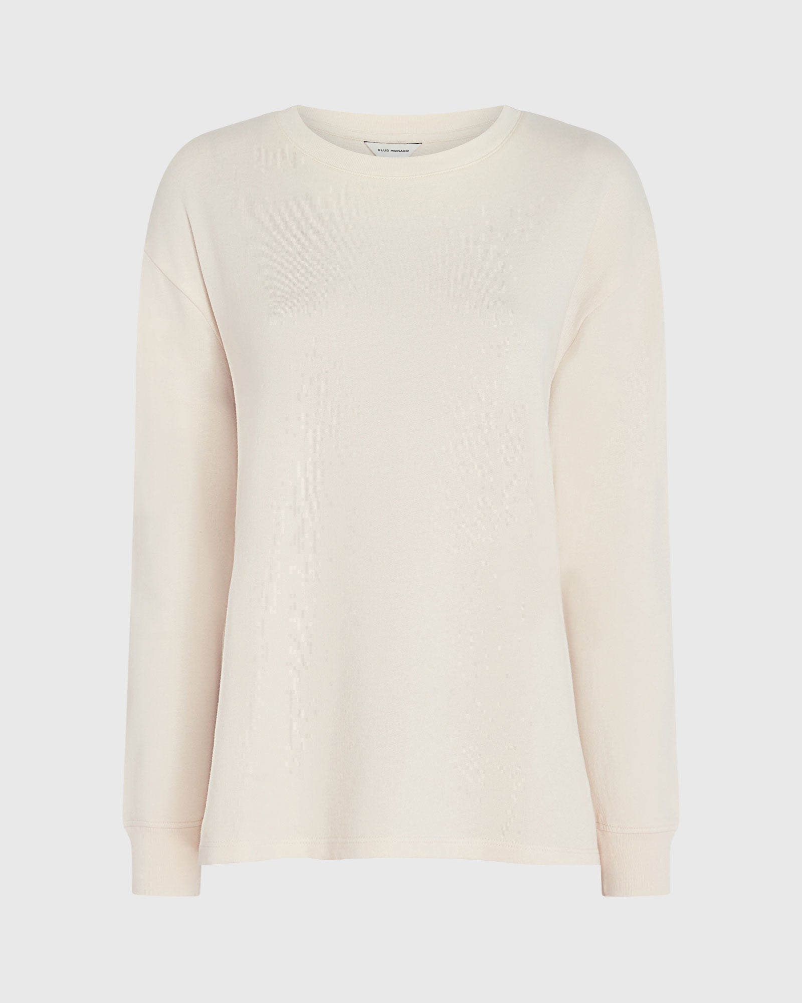 CLUB MONACO - Relaxed Fit Crewneck Sweatshirt - Sand