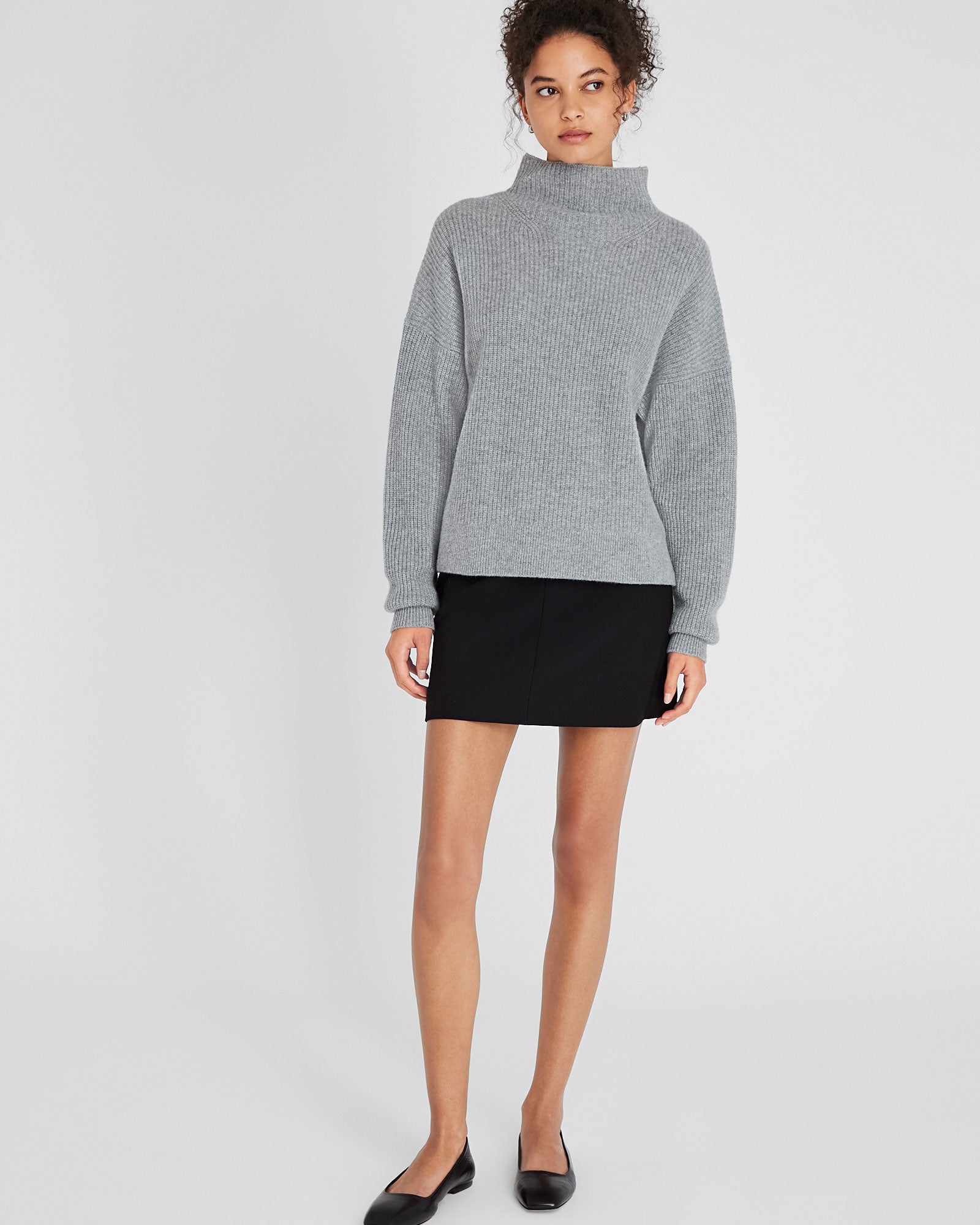CLUB MONACO - Chandail en cachemire Emma - Gris Chiné Moyen