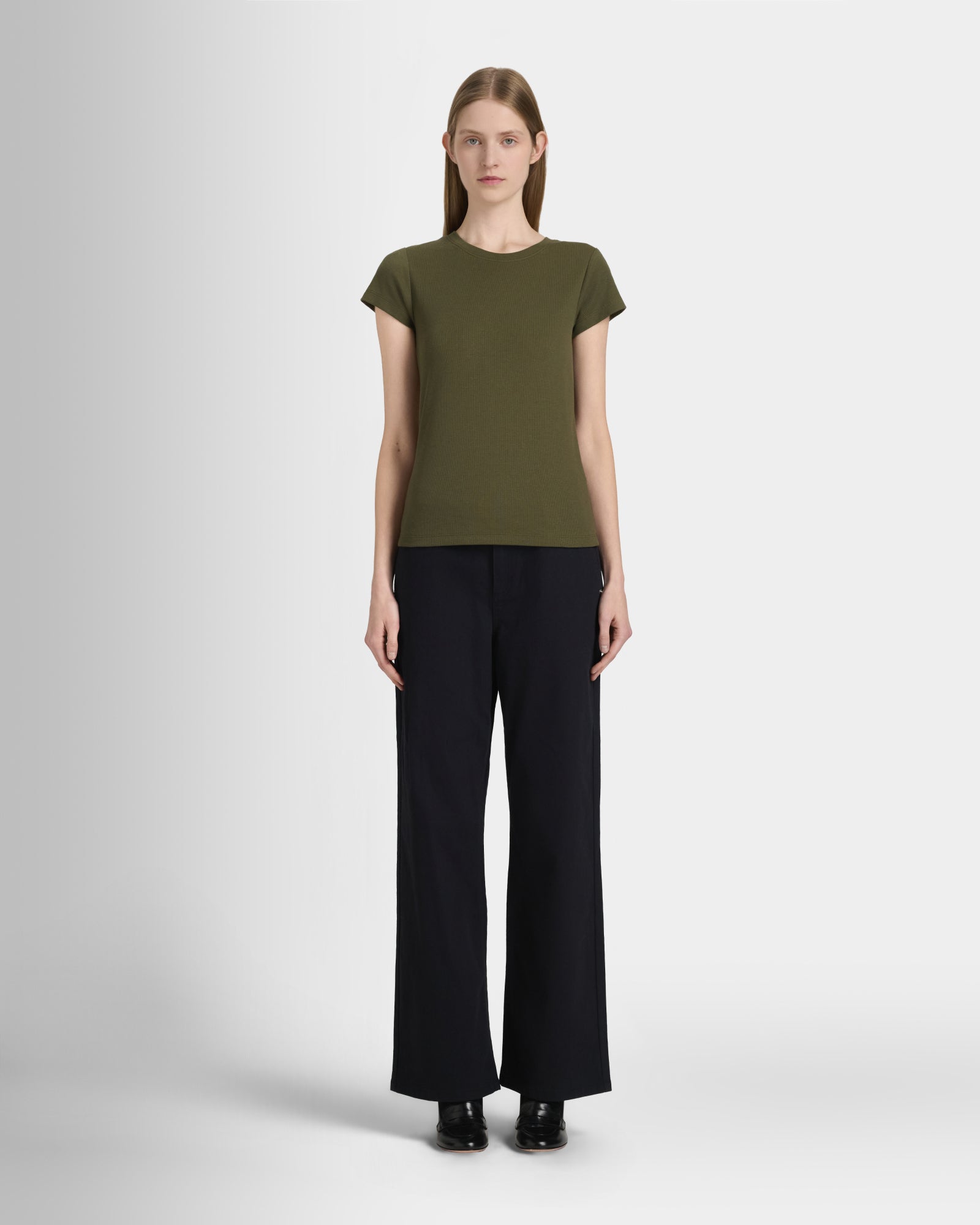 Club Monaco Corp, CA - Bowee Tee - Olive