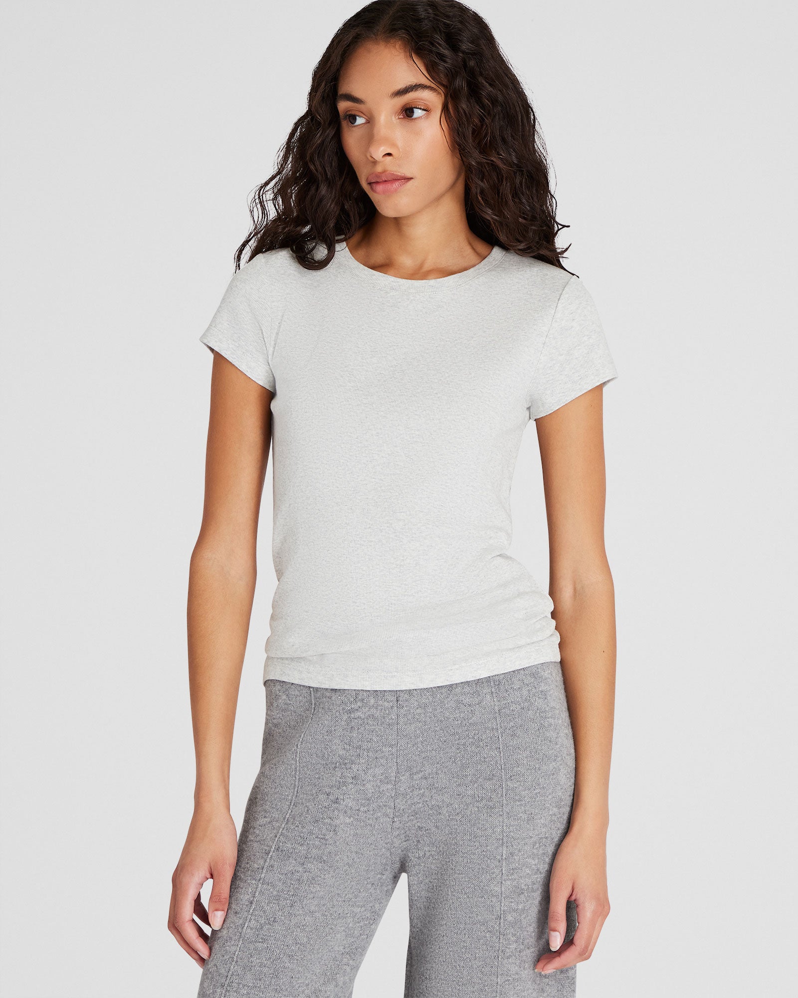 CLUB MONACO - T-shirt Bowee - Gris Chiné Clair