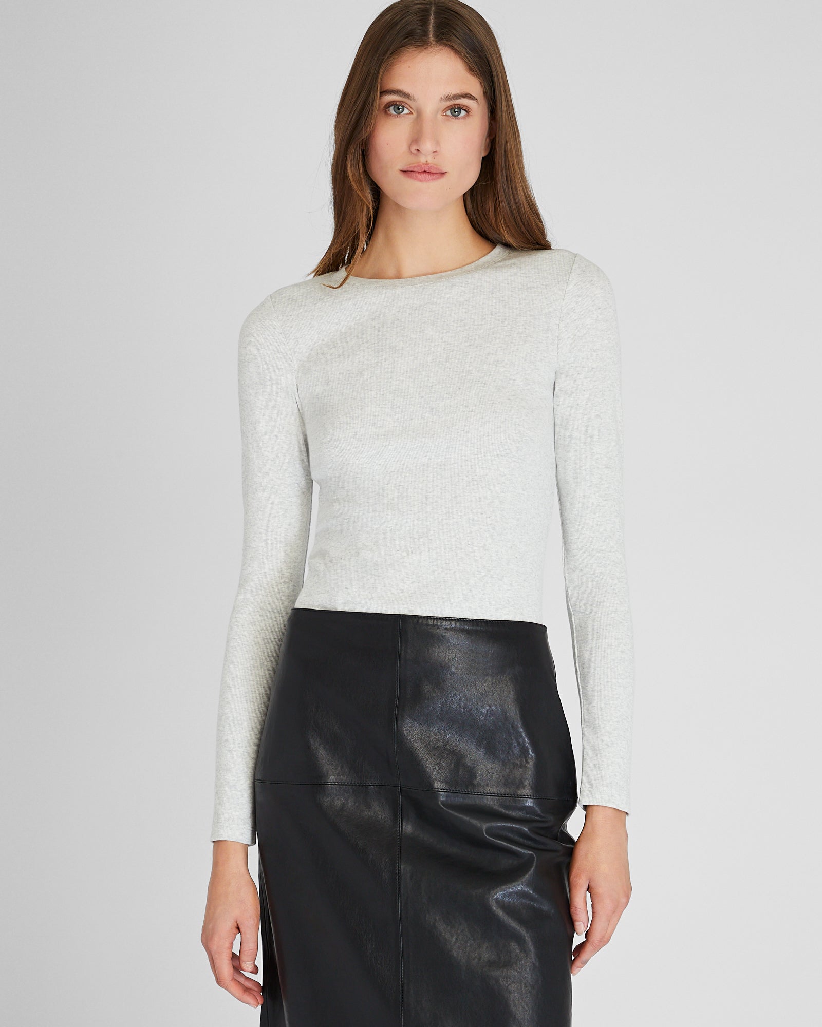 CLUB MONACO - Bowee Long-Sleeve Tee - Light Heather Grey