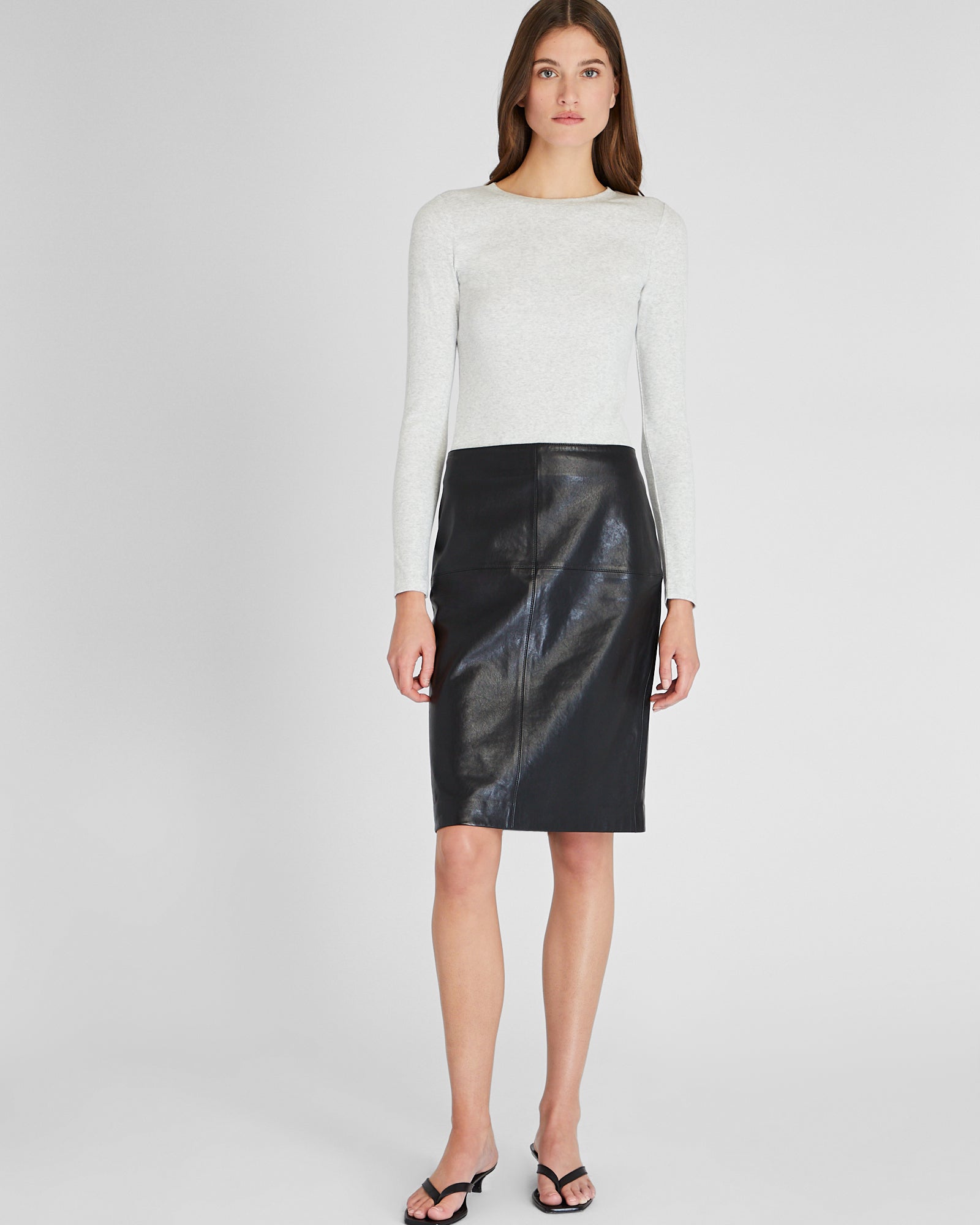 CLUB MONACO - Bowee Long-Sleeve Tee - Light Heather Grey