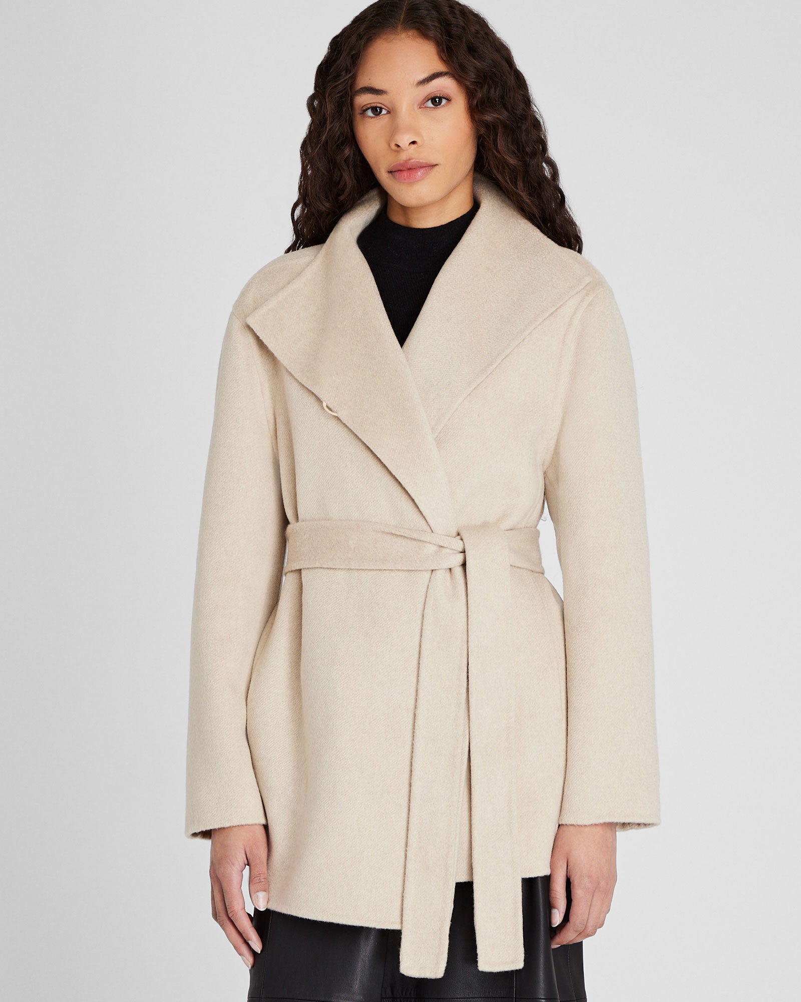 CLUB MONACO - Cashmere Belted Jacket - Camel