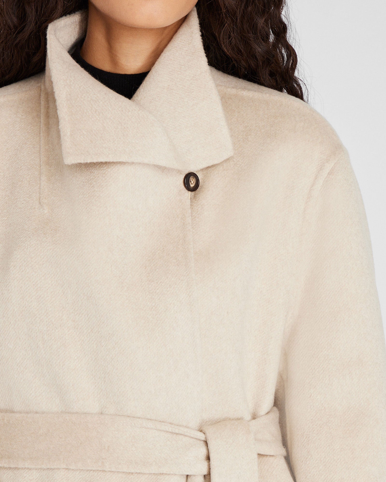 CLUB MONACO - Cashmere Belted Jacket - Camel