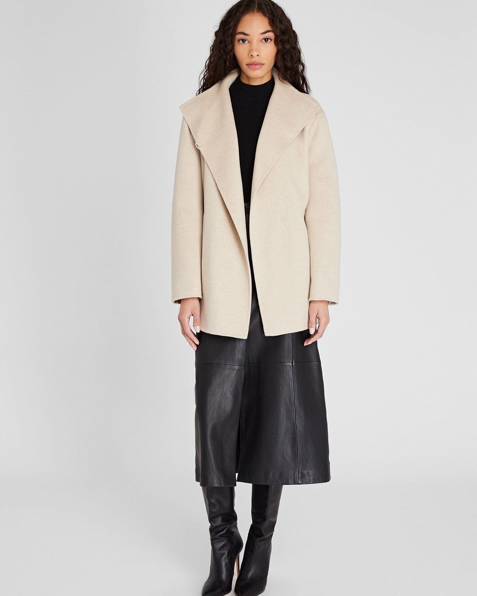 CLUB MONACO - Cashmere Belted Jacket - Camel