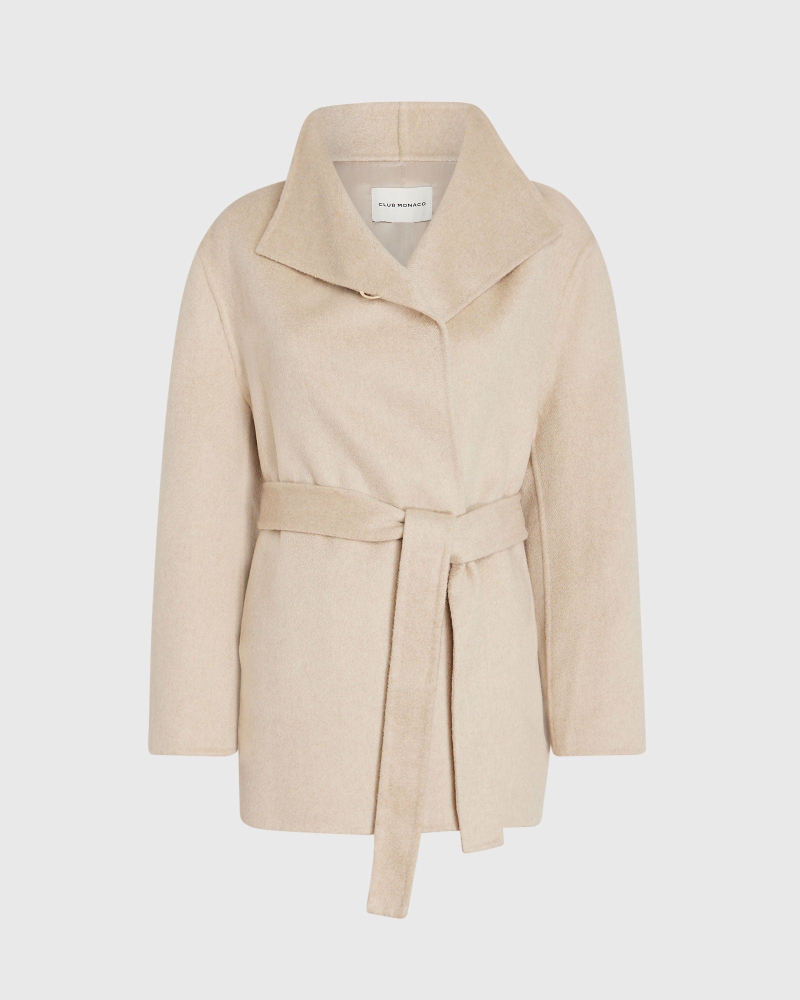 CLUB MONACO - Cashmere Belted Jacket - Camel