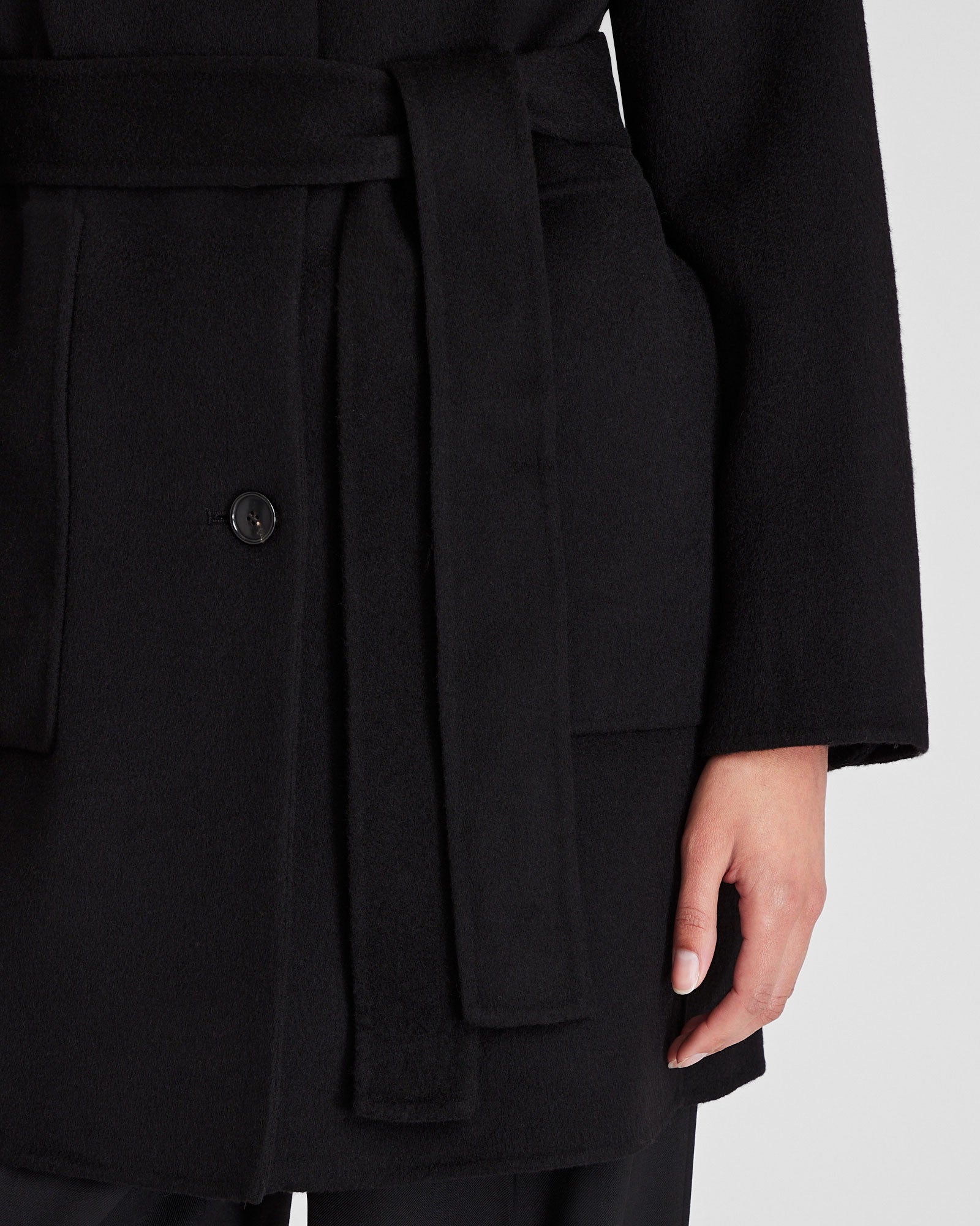 CLUB MONACO - Capsule Collarless Cashmere Blend Jacket - Black