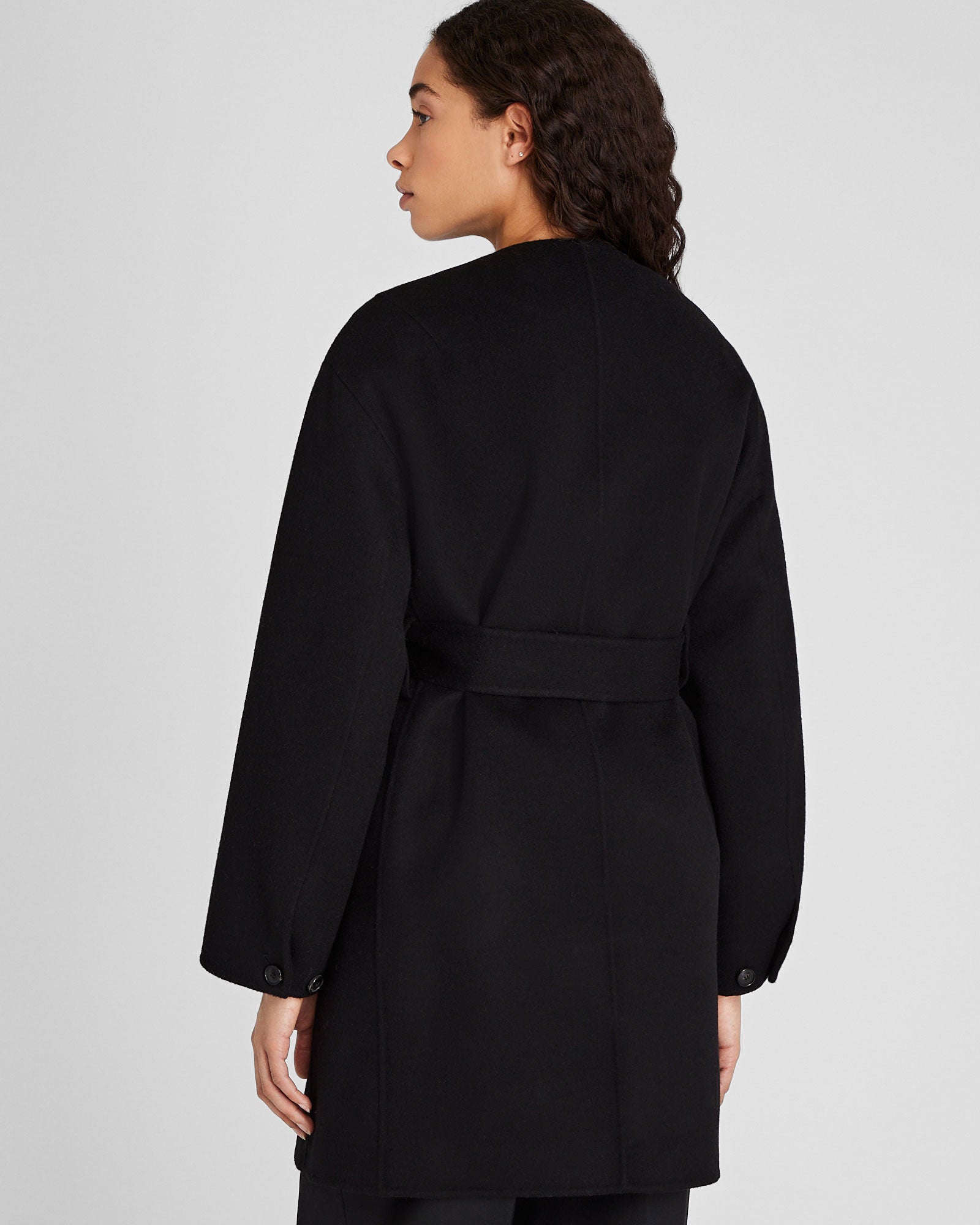 CLUB MONACO - Capsule Collarless Cashmere Blend Jacket - Black