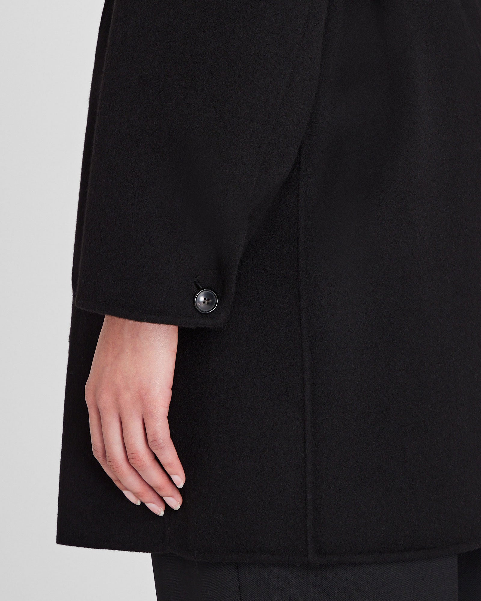 CLUB MONACO - Capsule Collarless Cashmere Blend Jacket - Black