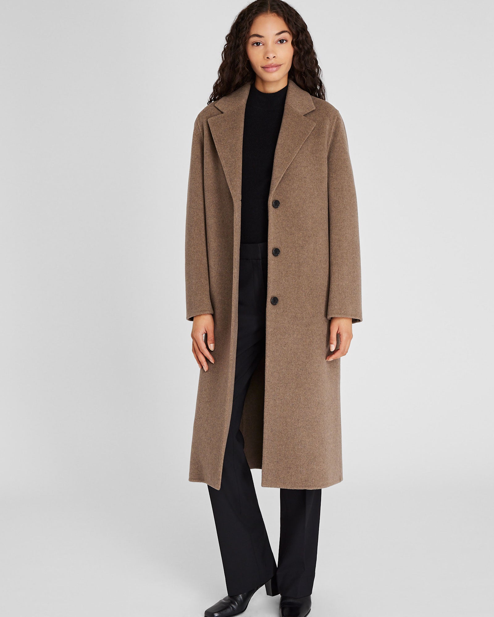CLUB MONACO - Capsule Cashmere Blend Tailored Coat - Camel