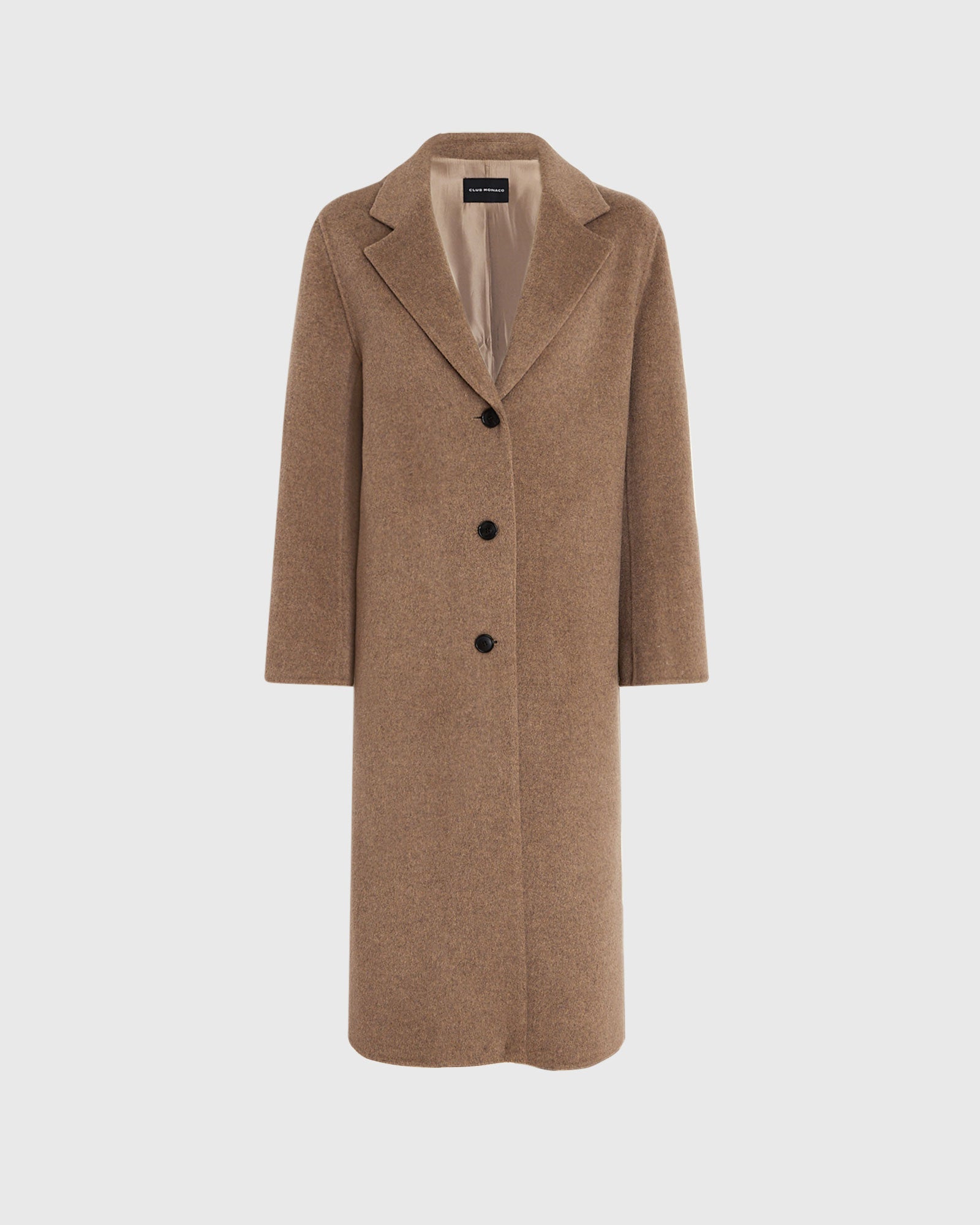 CLUB MONACO - Capsule Cashmere Blend Tailored Coat - Camel