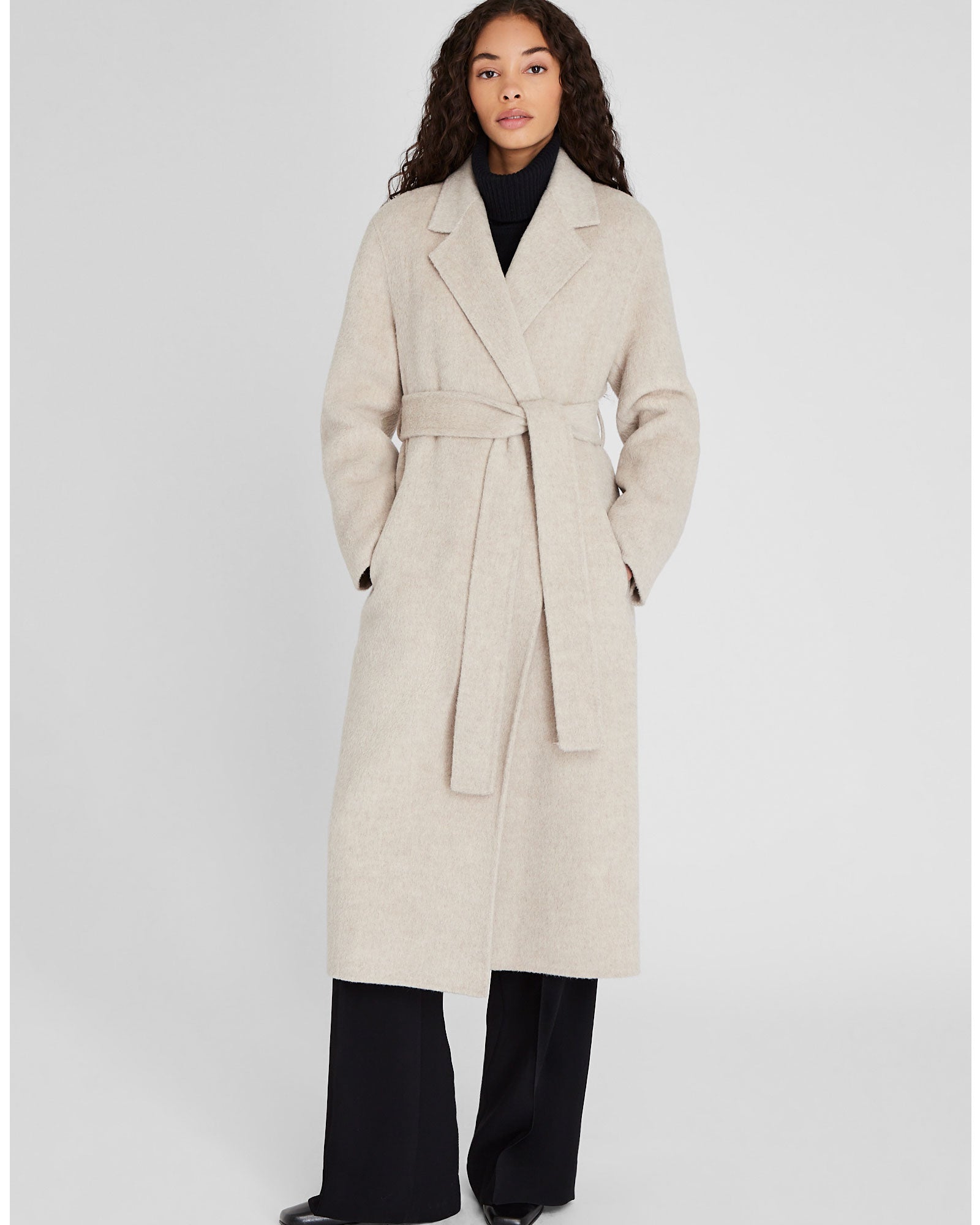 CLUB MONACO - Manteau Siena en mélange d’alpaga de la collection capsule - Perle douce