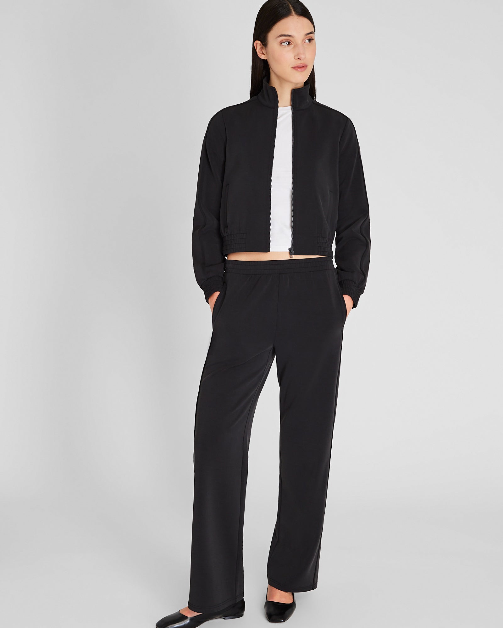 CLUB MONACO - Sandwash Scuba Track Pant Black - Black