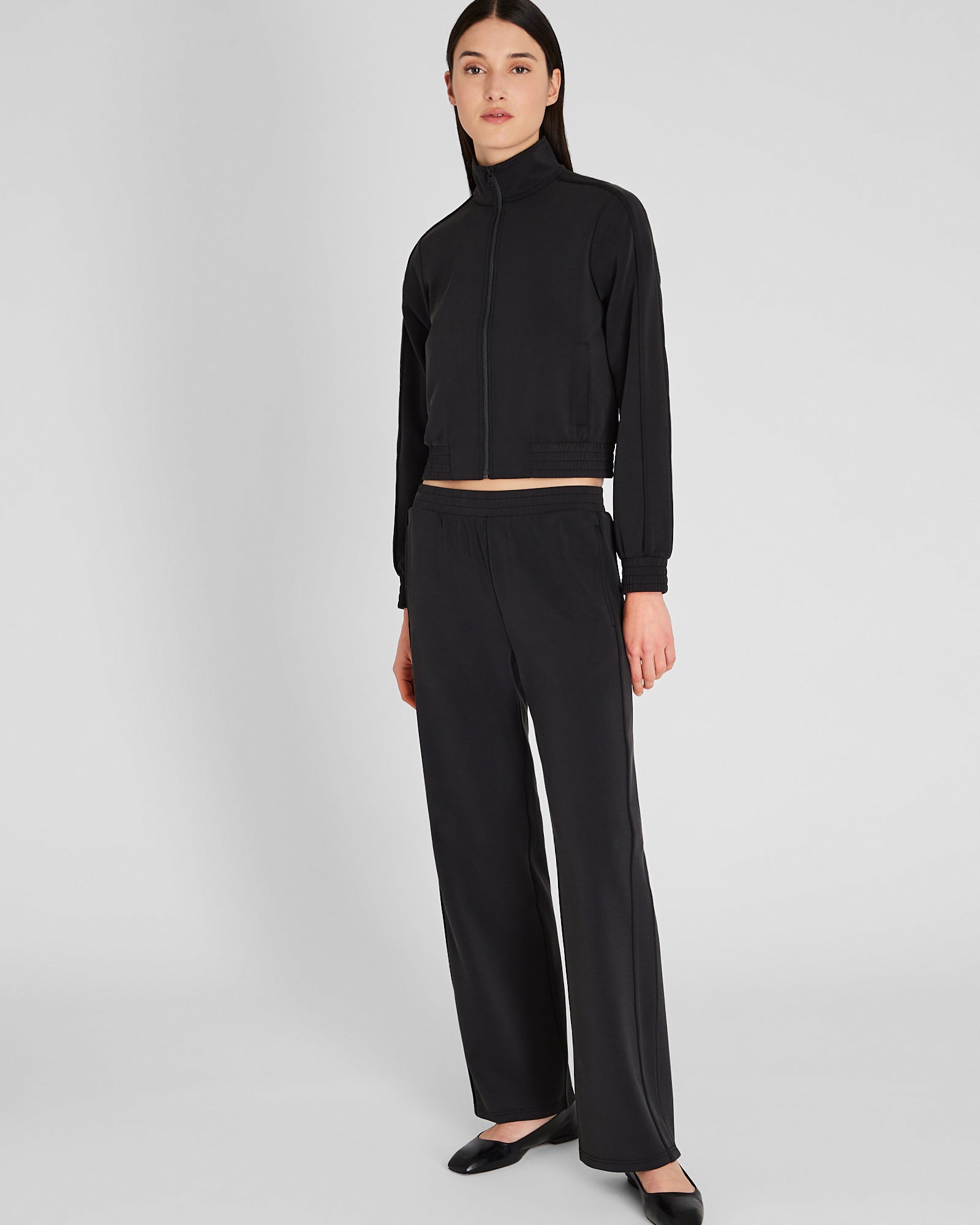 CLUB MONACO - Sandwash Scuba Track Pant Black - Black