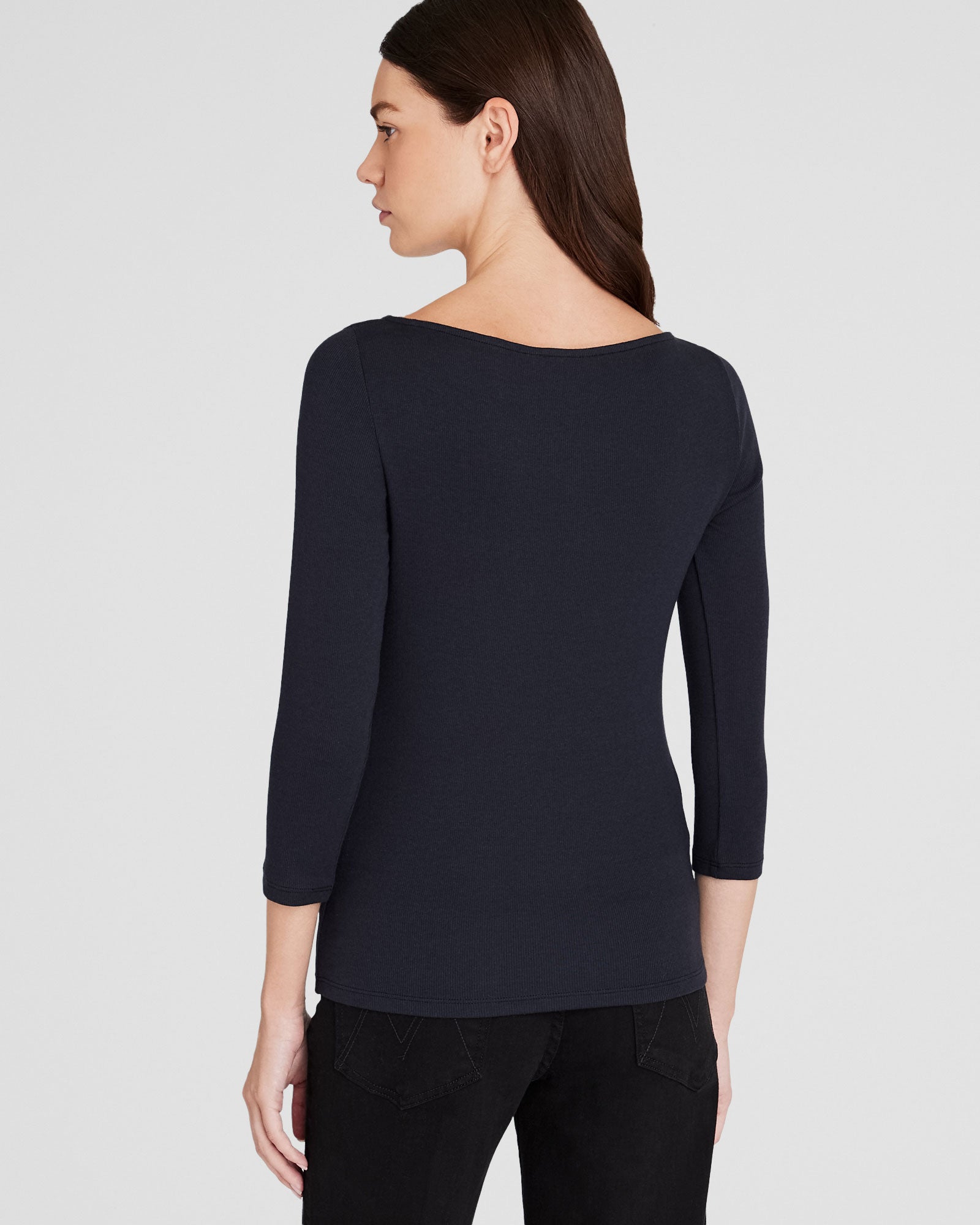 CLUB MONACO - Bowee Boatneck Tee - Black