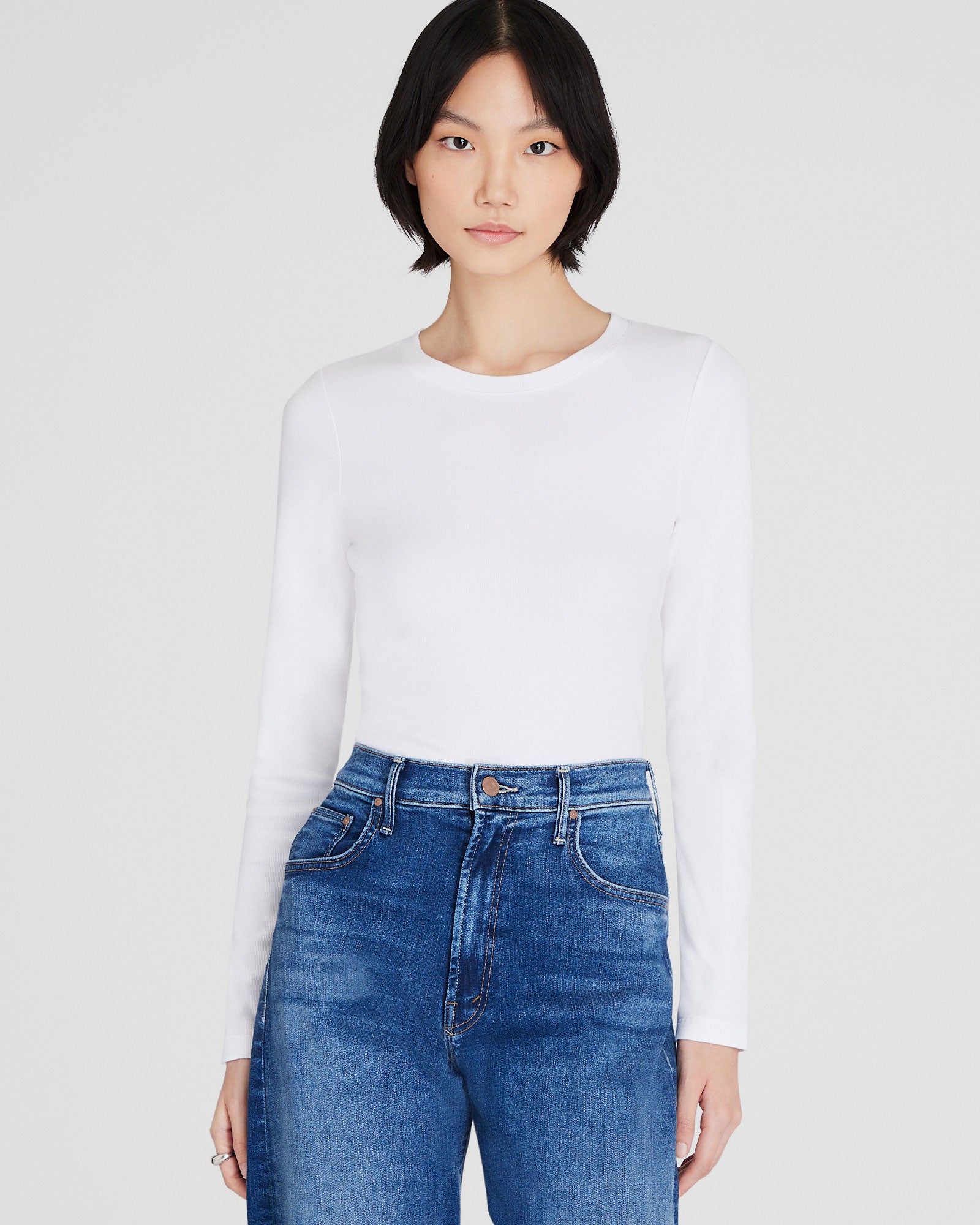 CLUB MONACO - Long-Sleeve Bowee Tee - White