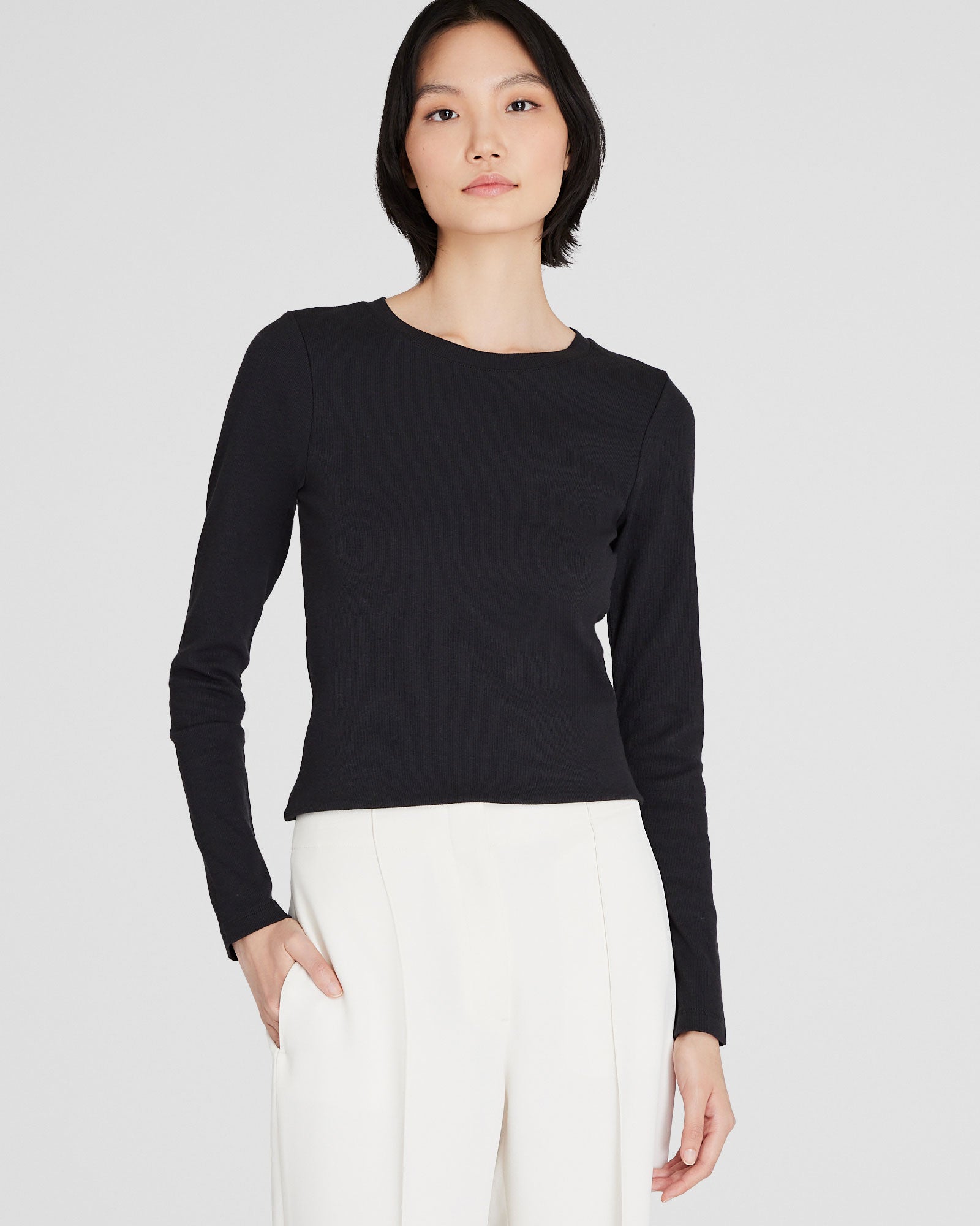 CLUB MONACO - T-shirt à manches longues Bowee - Noir