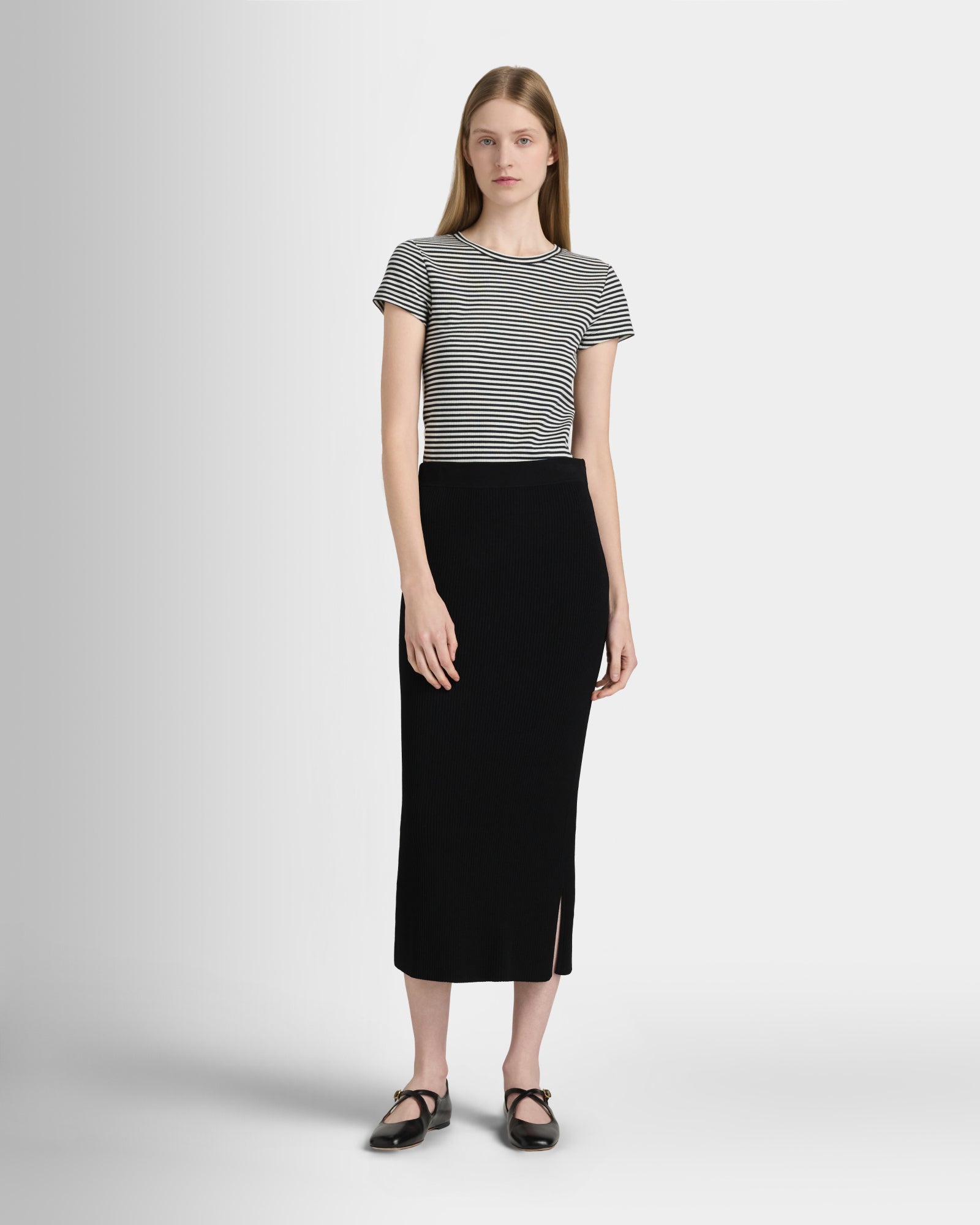 Club Monaco Corp, CA - Bowee Tee - White Base Stripe