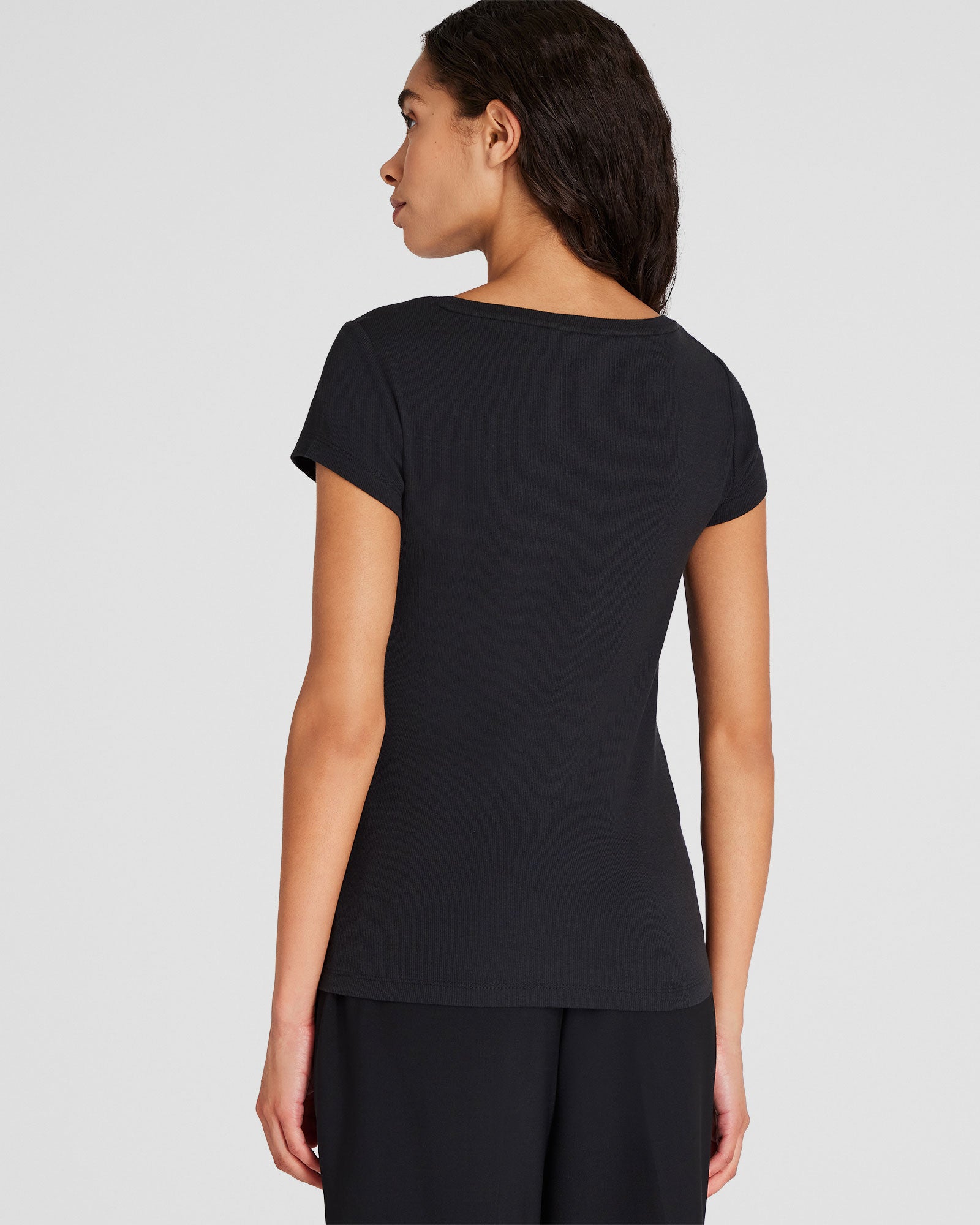 CLUB MONACO - Bowee Scoop Neck Tee - Black