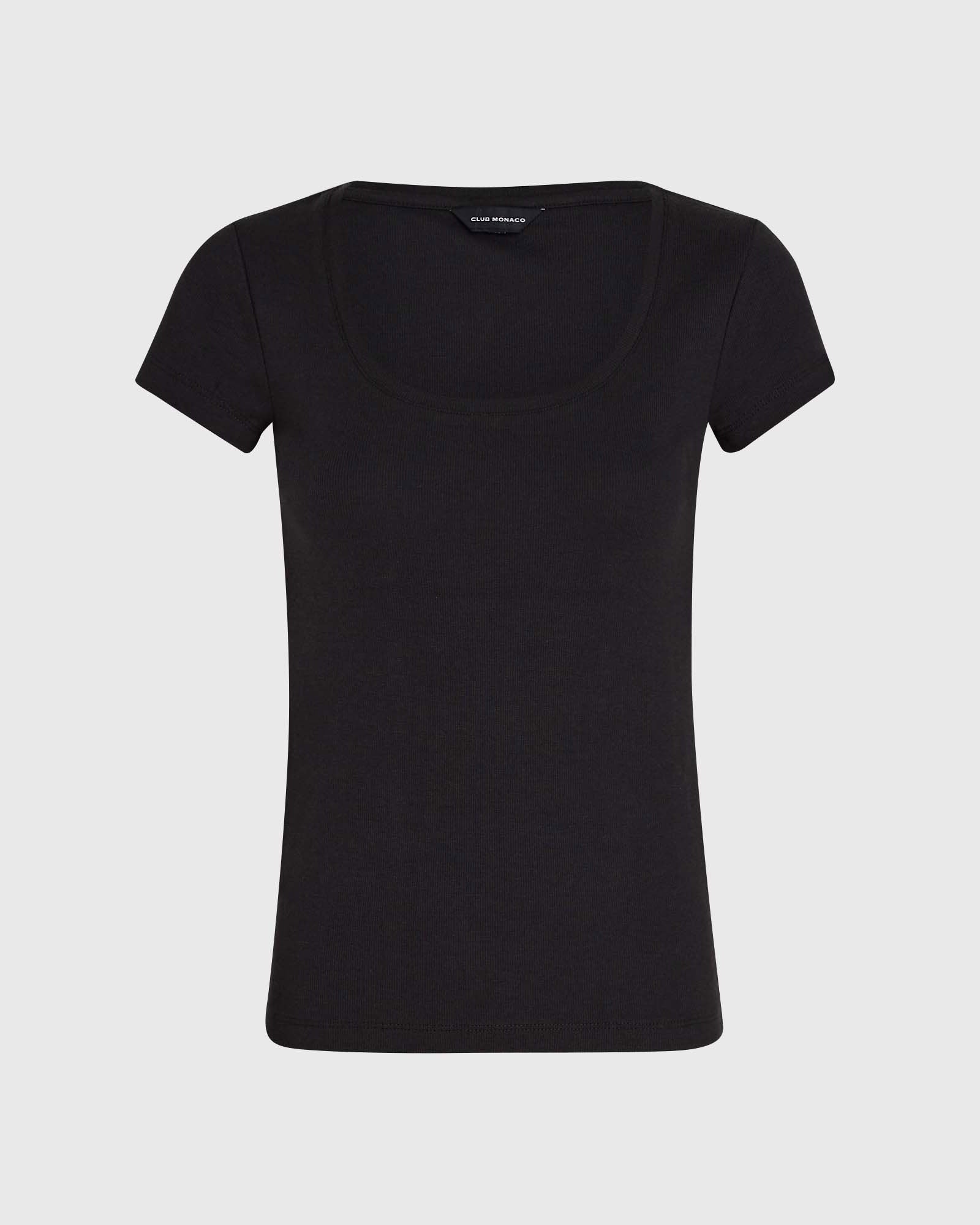 CLUB MONACO - Bowee Scoop Neck Tee - Black