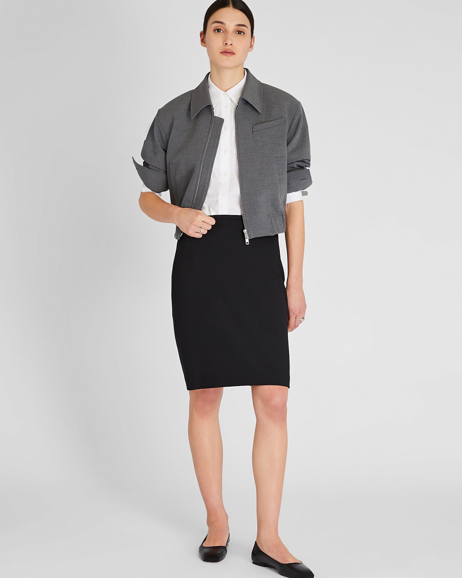 CLUB MONACO - Jupe crayon Borrem - Noir