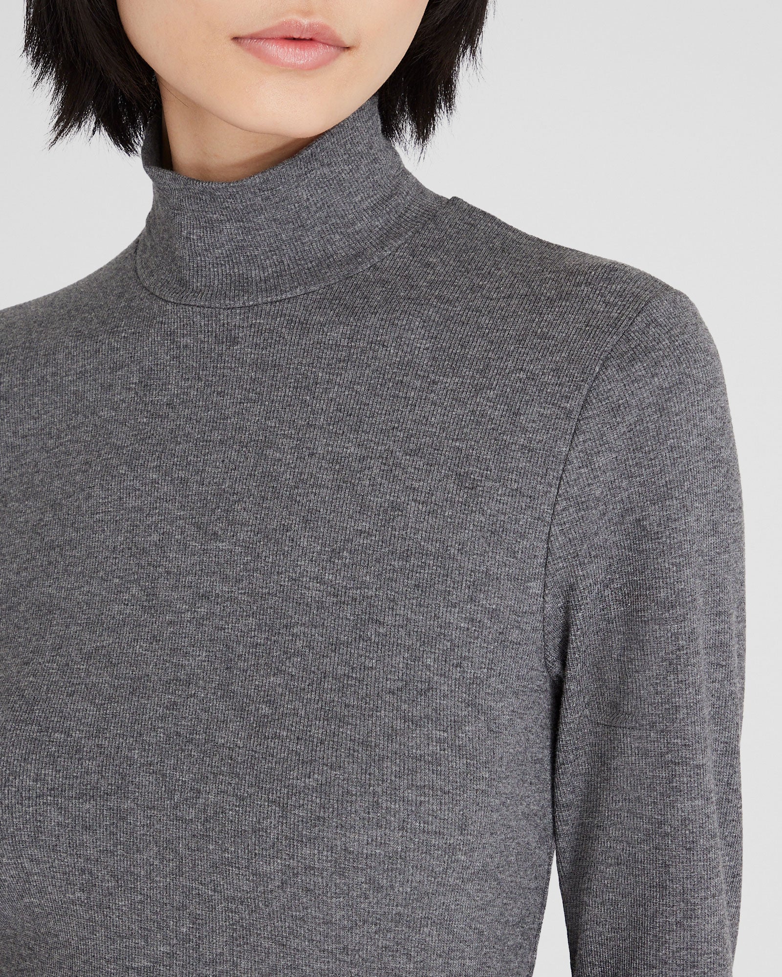CLUB MONACO - Bowee Turtleneck - Medium Heather Grey