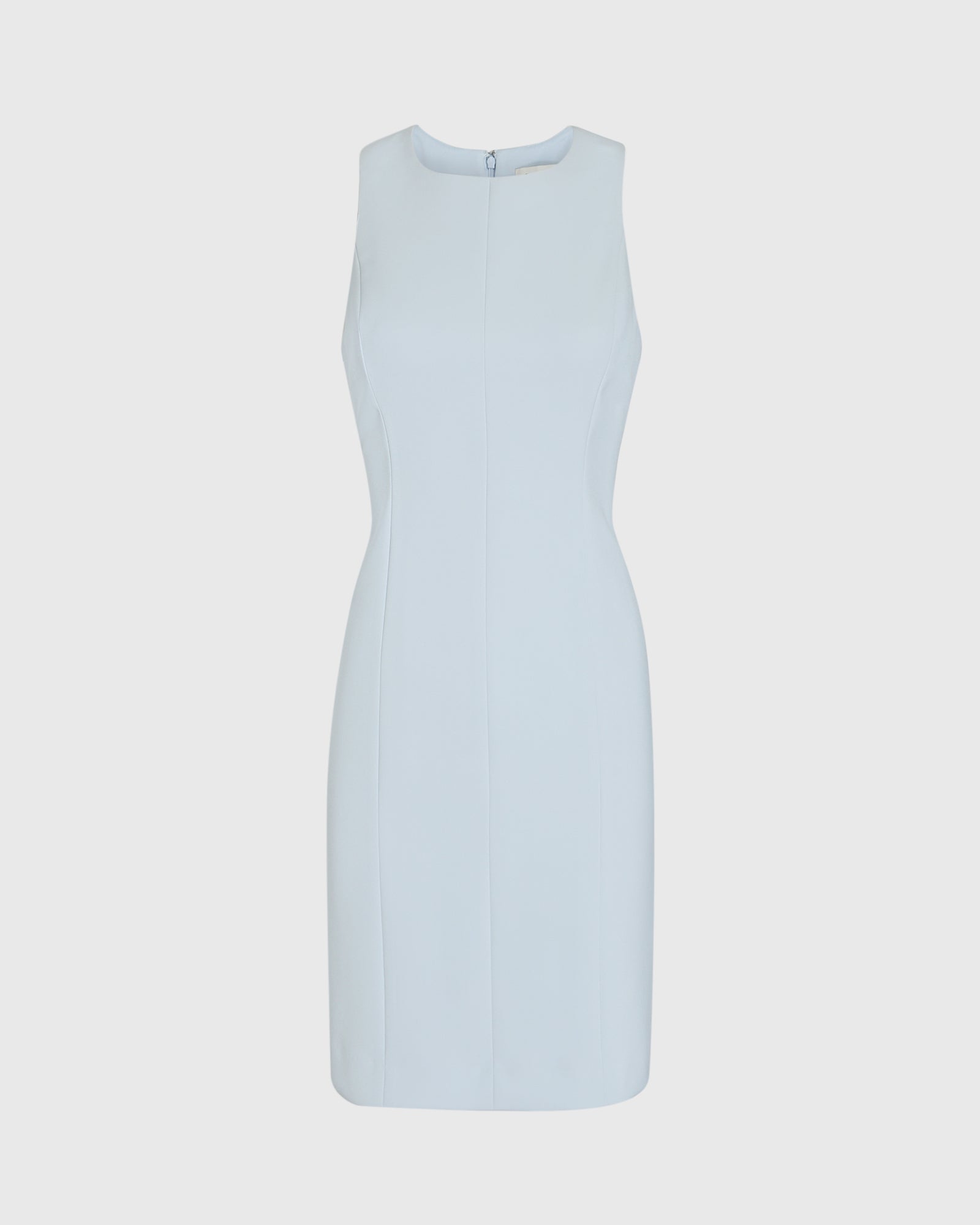 CLUB MONACO - Mini Crepe Fitted Dress - Sky Light